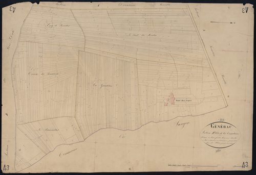Générac - -Section A feuille 3 : La Comteau