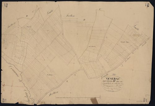 Générac - -Section D feuille 1 : Les Drouillards