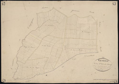 Générac - -Section C feuille 5 : Le Bourg