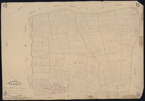 Générac - -Section C feuille 3 : Le Bourg