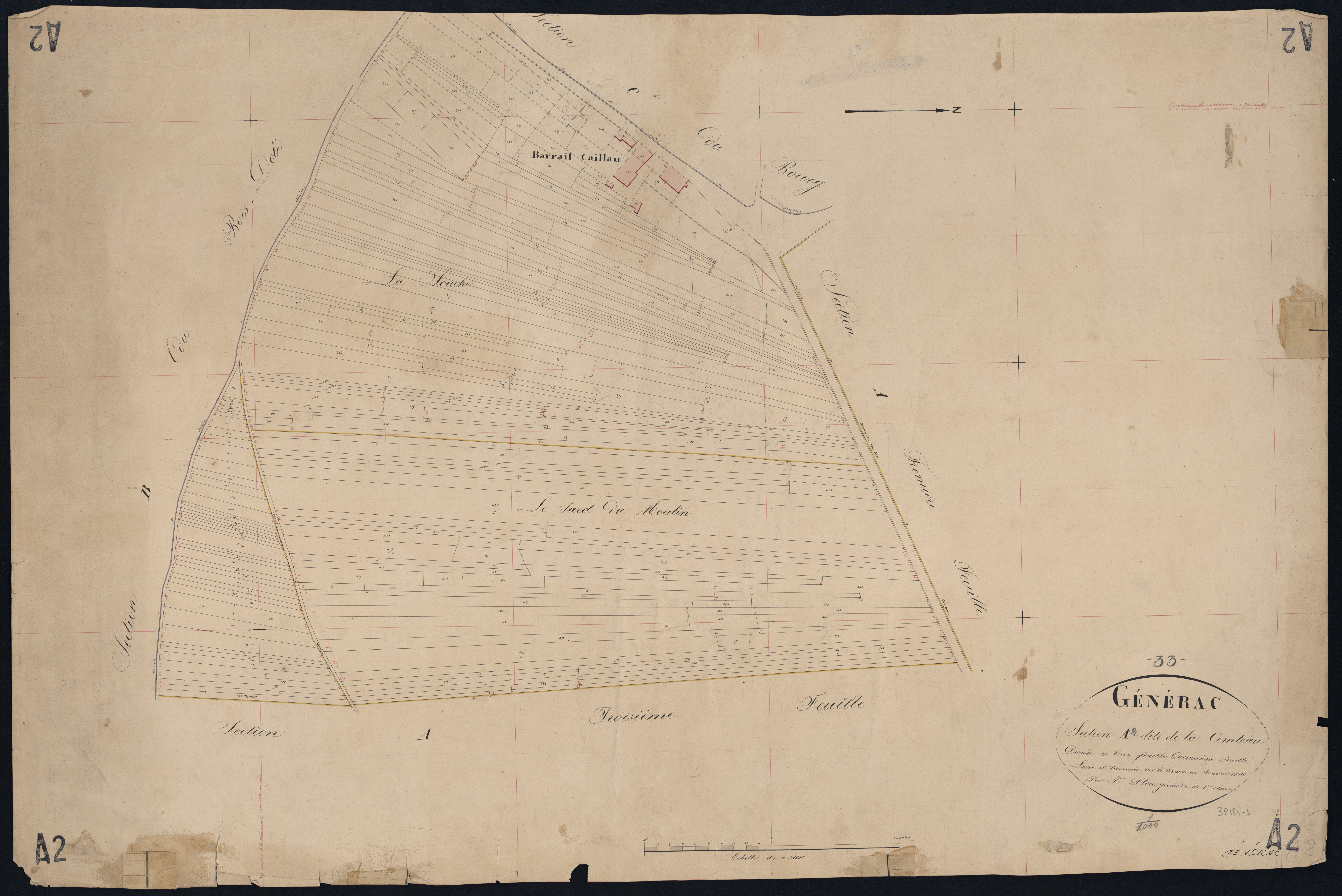 Générac - -Section A feuille 2 : La Comteau