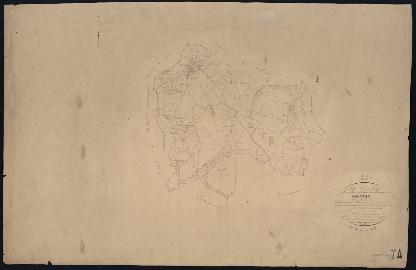 Gensac - -Tableau d'assemblage