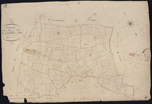 Gensac - -Section A feuille 1 : La Ville
