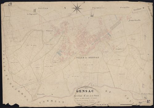 Gensac - -Section A feuille 2 : La Ville
