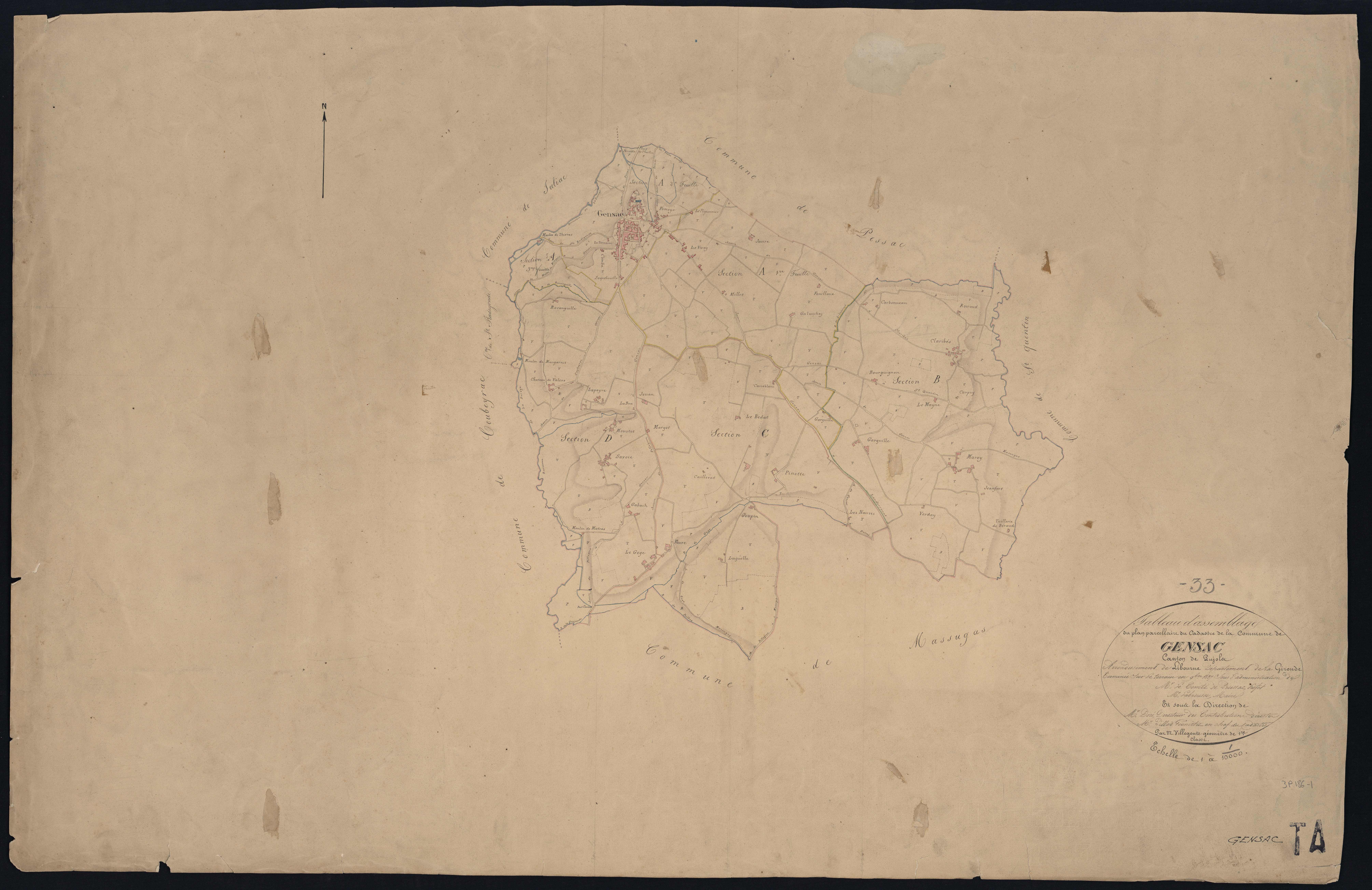 Gensac - -Tableau d'assemblage