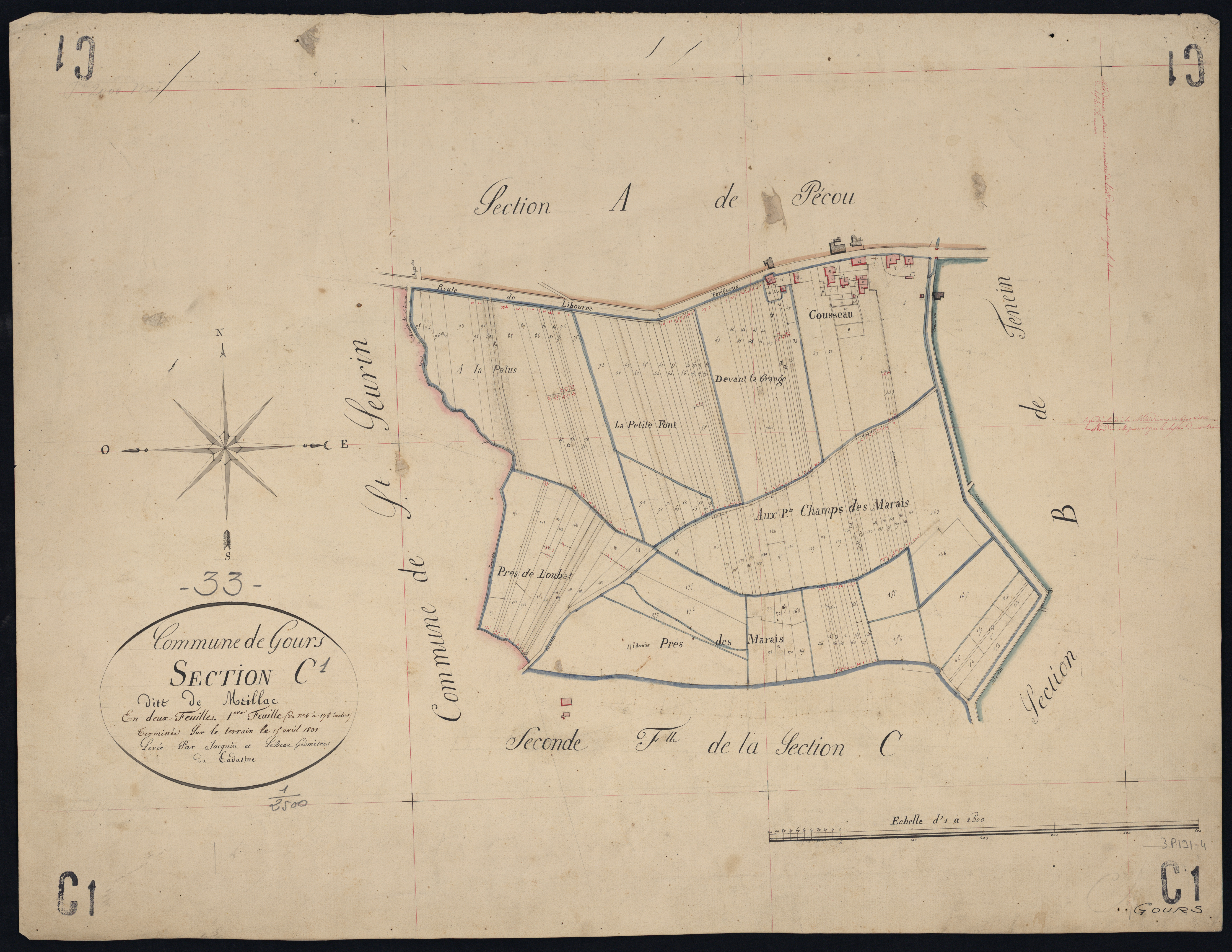 Gours - -Section C feuille 1 : Meillac