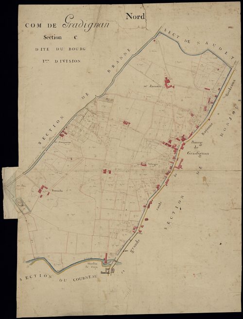Gradignan - -Section C feuille 1 : Le Bourg