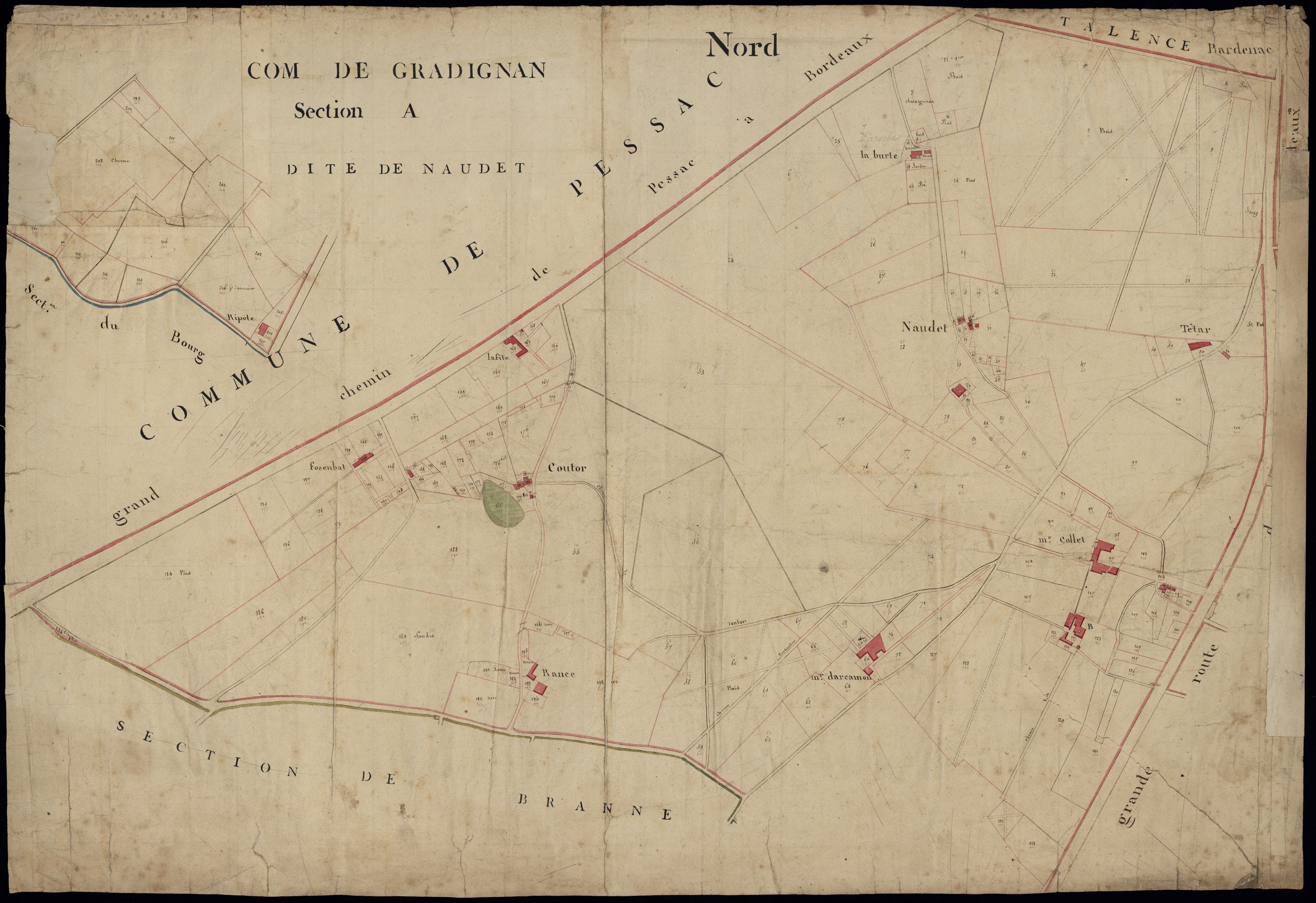 Gradignan - -Section A feuille unique : Naudet