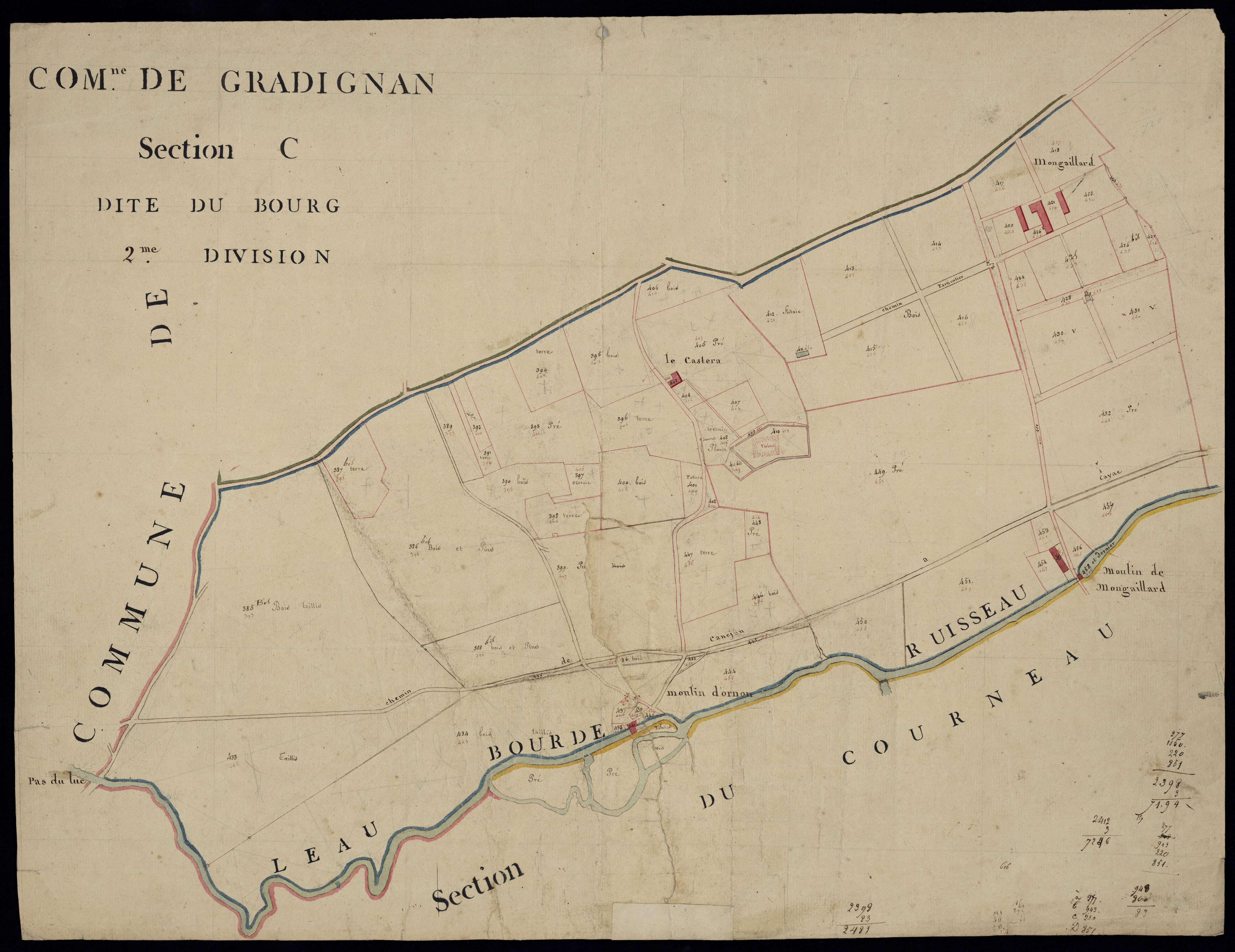 Gradignan - -Section C feuille 2 : Le Bourg