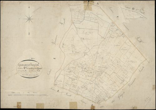 Grayan-et-l'Hôpital - -Section E feuille 2 : Bourg-de-L'Hôpital