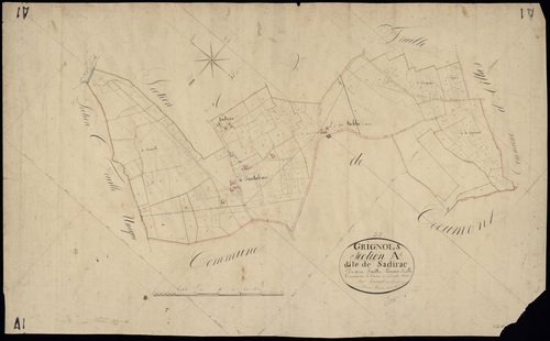 Grignols - -Section A feuille 1 : Sadirac