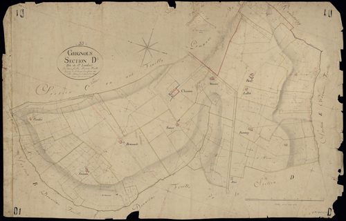 Grignols - -Section D feuille 1 : Saint-Loubert