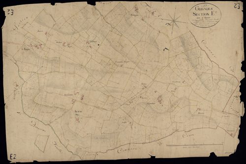 Grignols - -Section E feuille 2 : Auzac