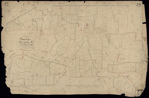 Grignols - -Section G feuille 2 : Le Bourg