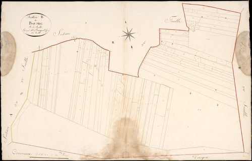 Guillos - -Section B feuille 1 : Le Bourg