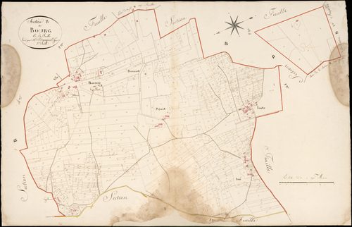 Guillos - -Section B feuille 3 : Le Bourg