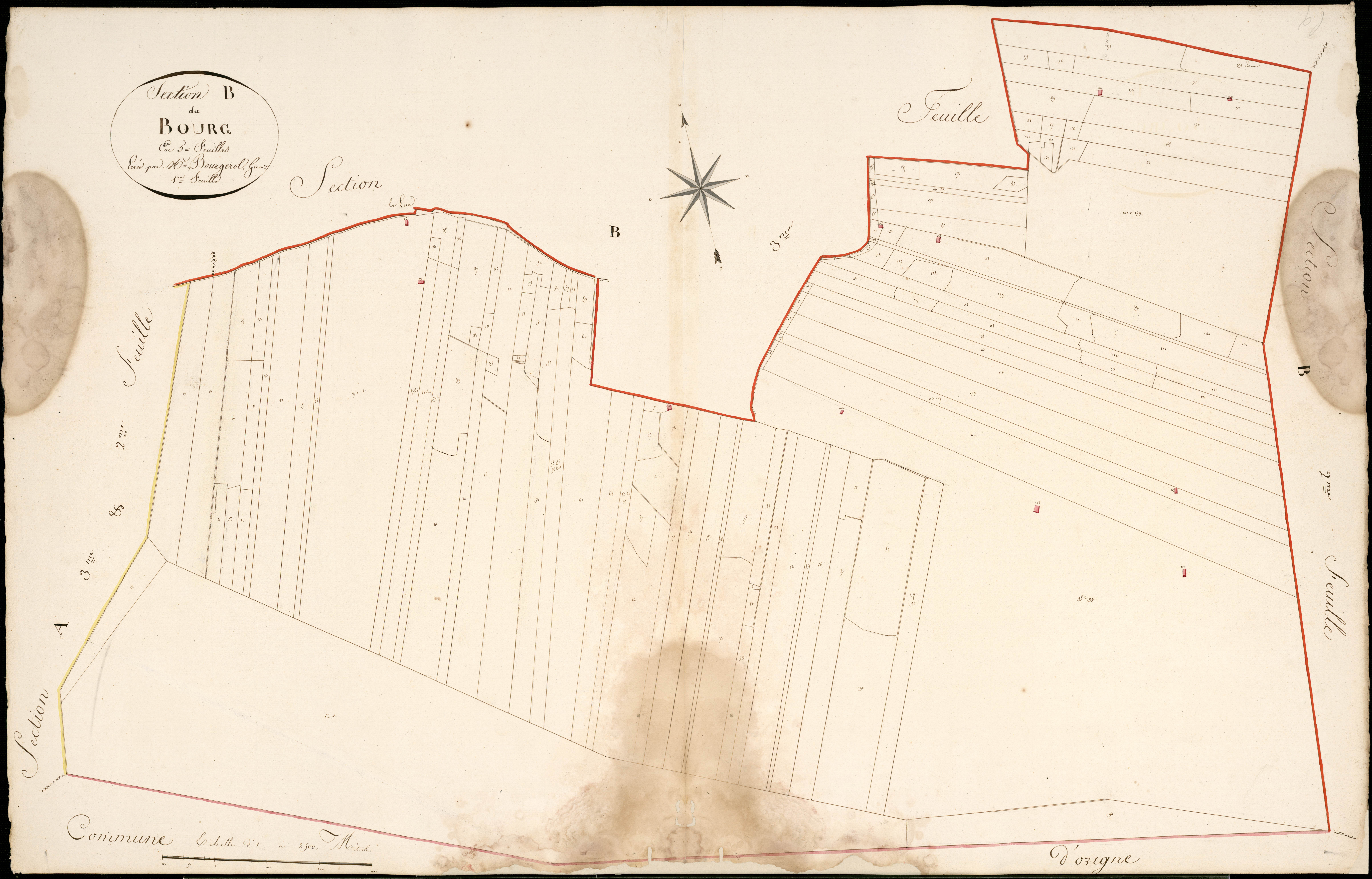 Guillos - -Section B feuille 1 : Le Bourg