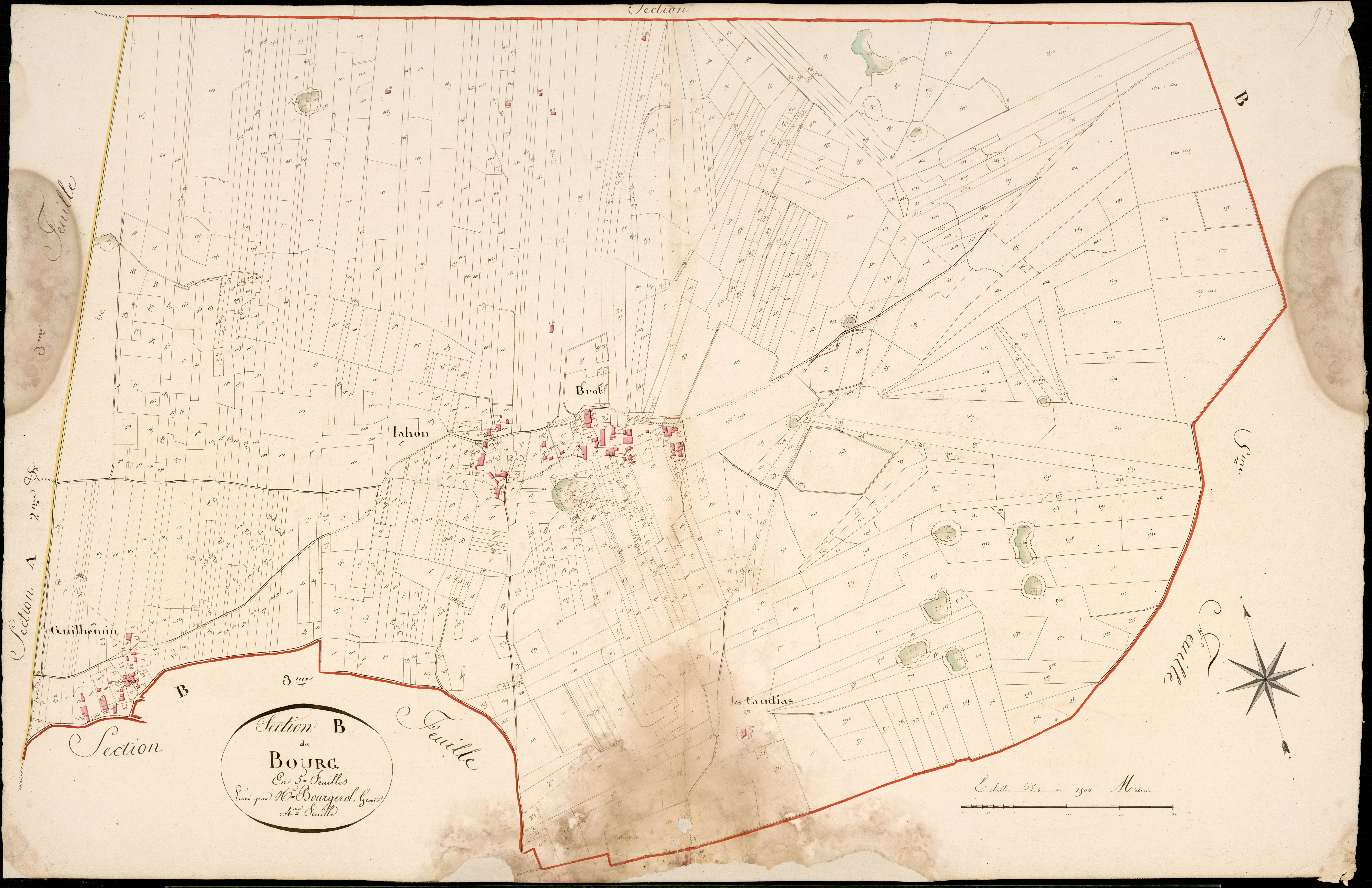Guillos - -Section B feuille 4 : Le Bourg