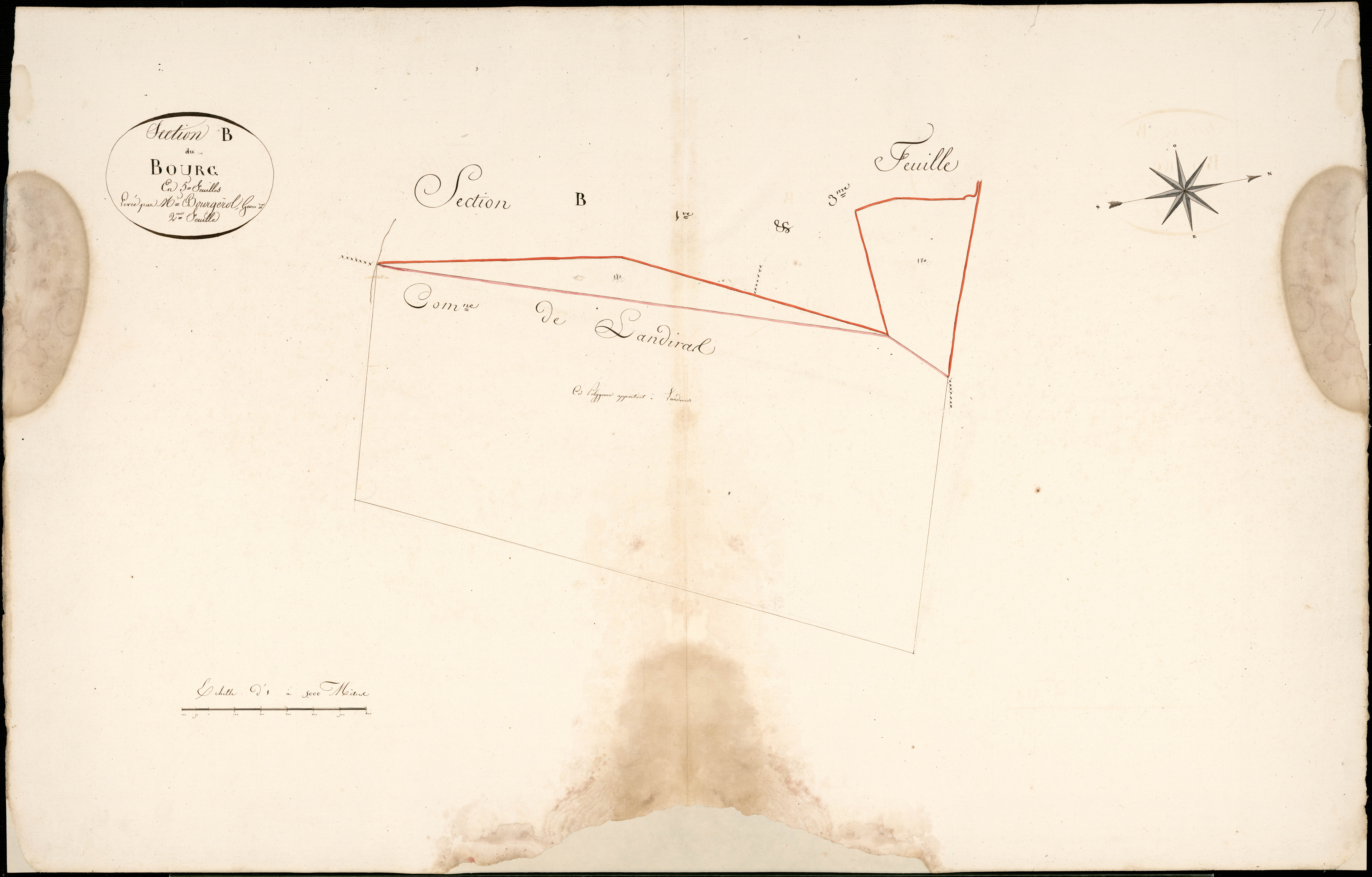 Guillos - -Section B feuille 2 : Le Bourg