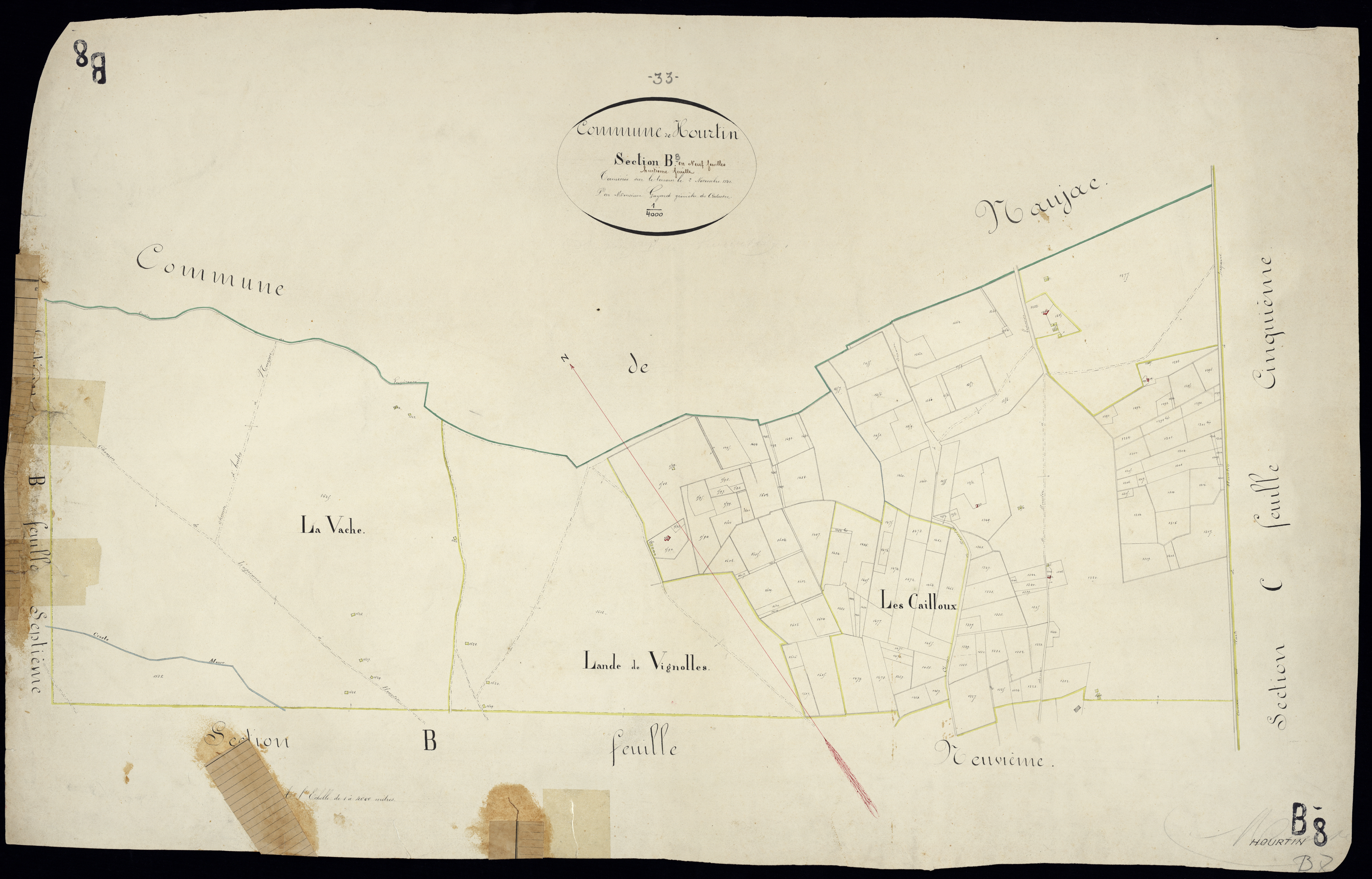 Hourtin - -Section B feuille 8 : Le Bourg