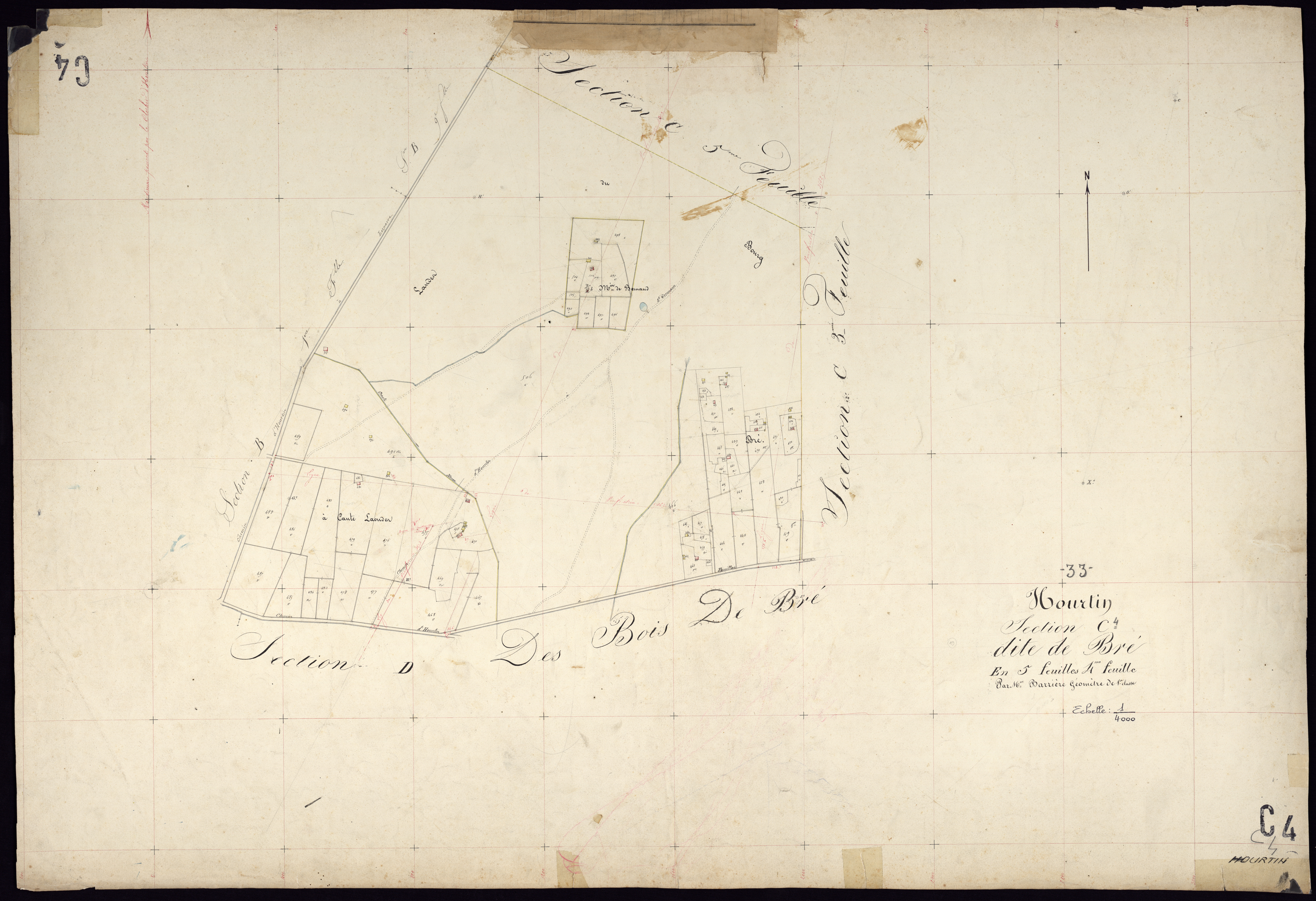 Hourtin - -Section C feuille 4 : Bré