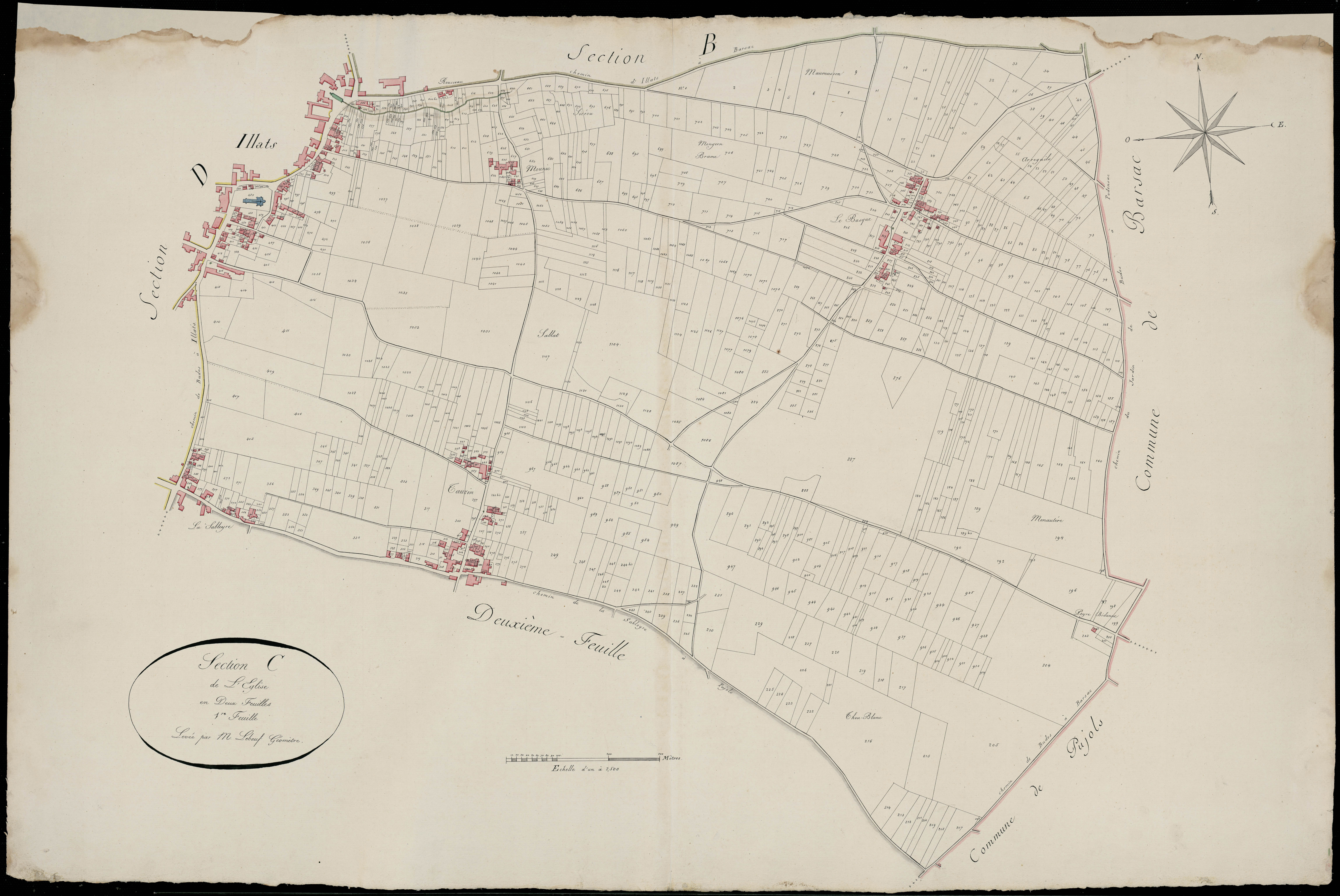 Illats - -Section C feuille 1 : L'Eglise