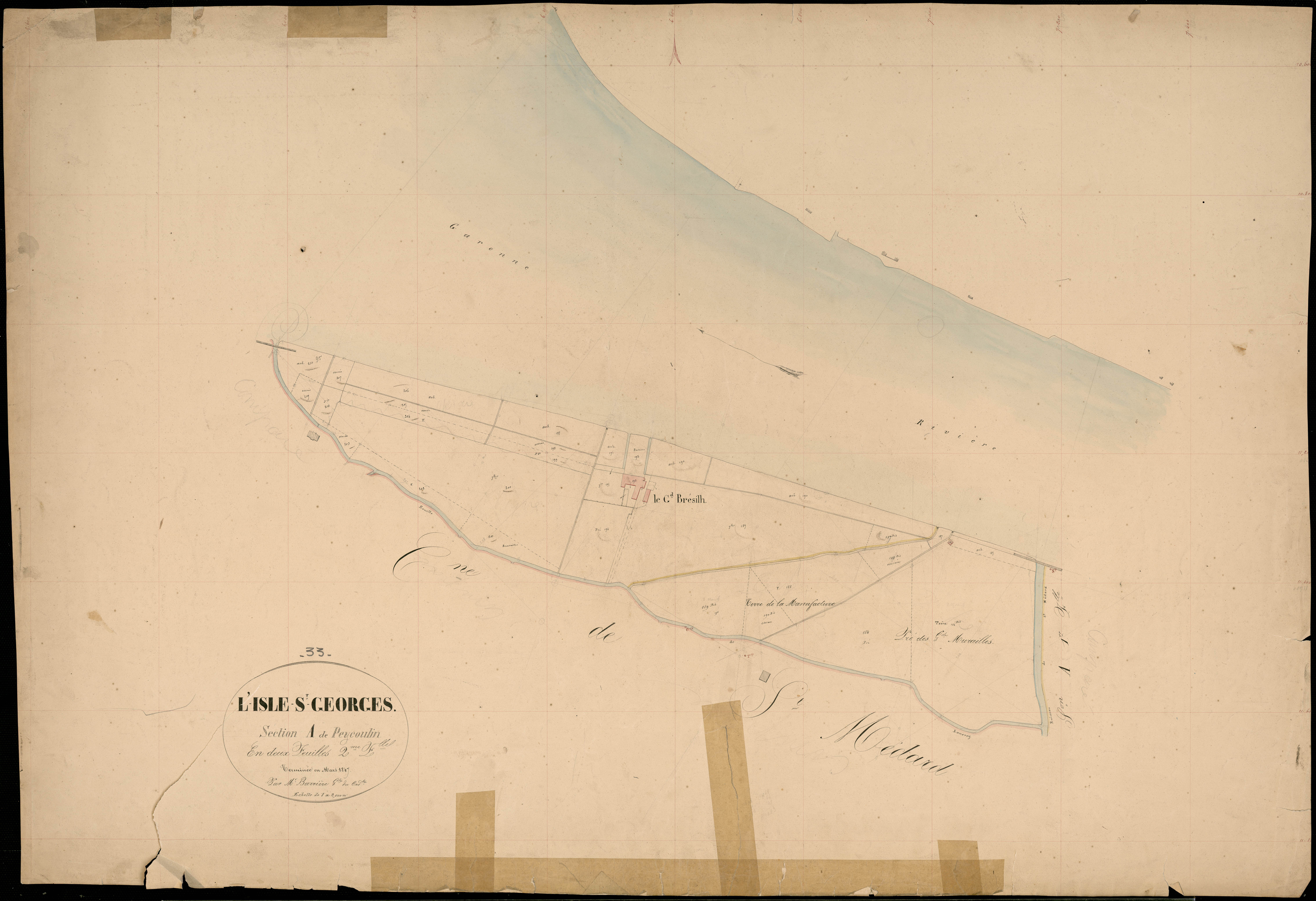 Isle-Saint-Georges - -Section A feuille 2 : Peycoulin
