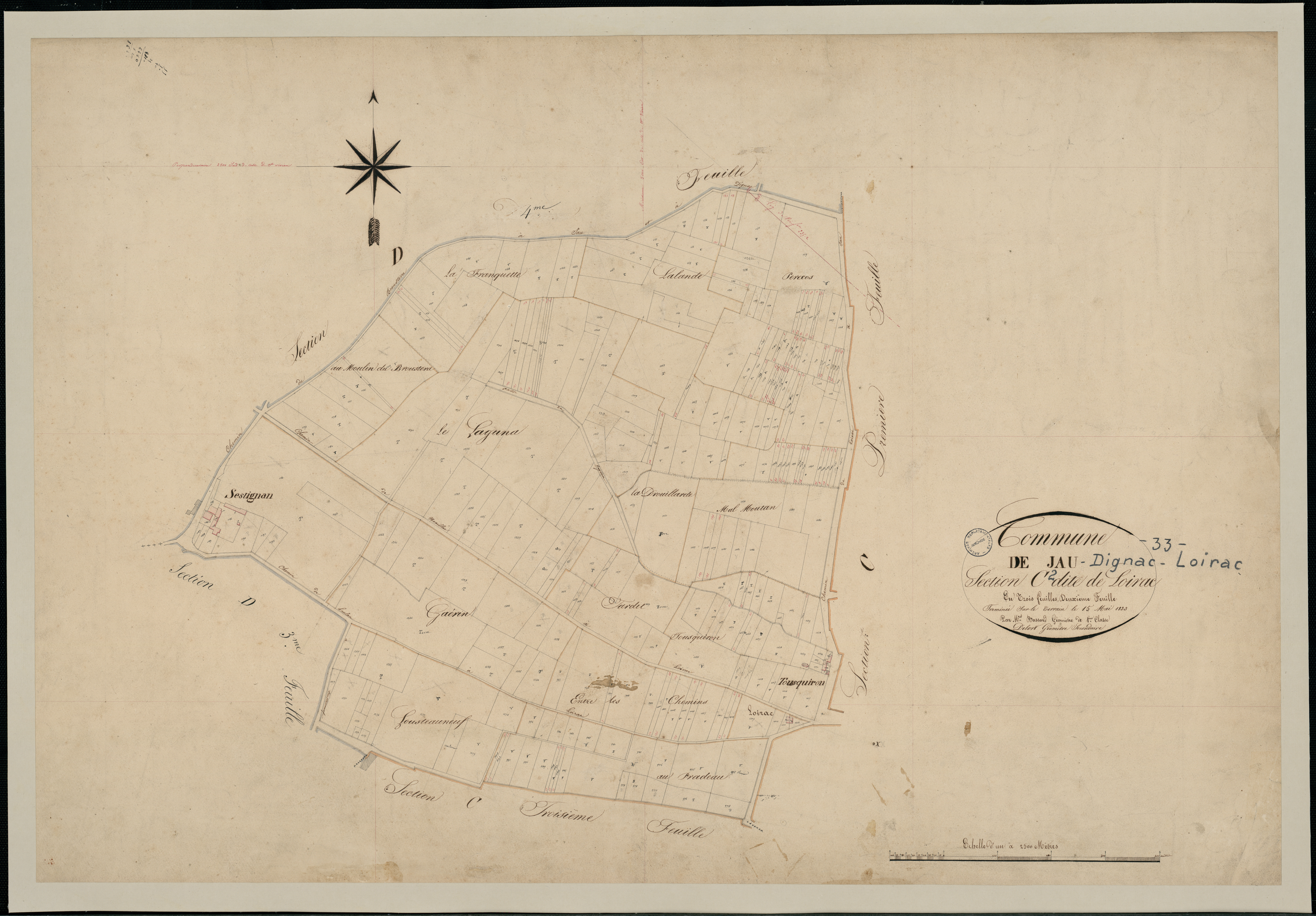 Jau-Dignac-et-Loirac - -Section C feuille 2 : Loirac