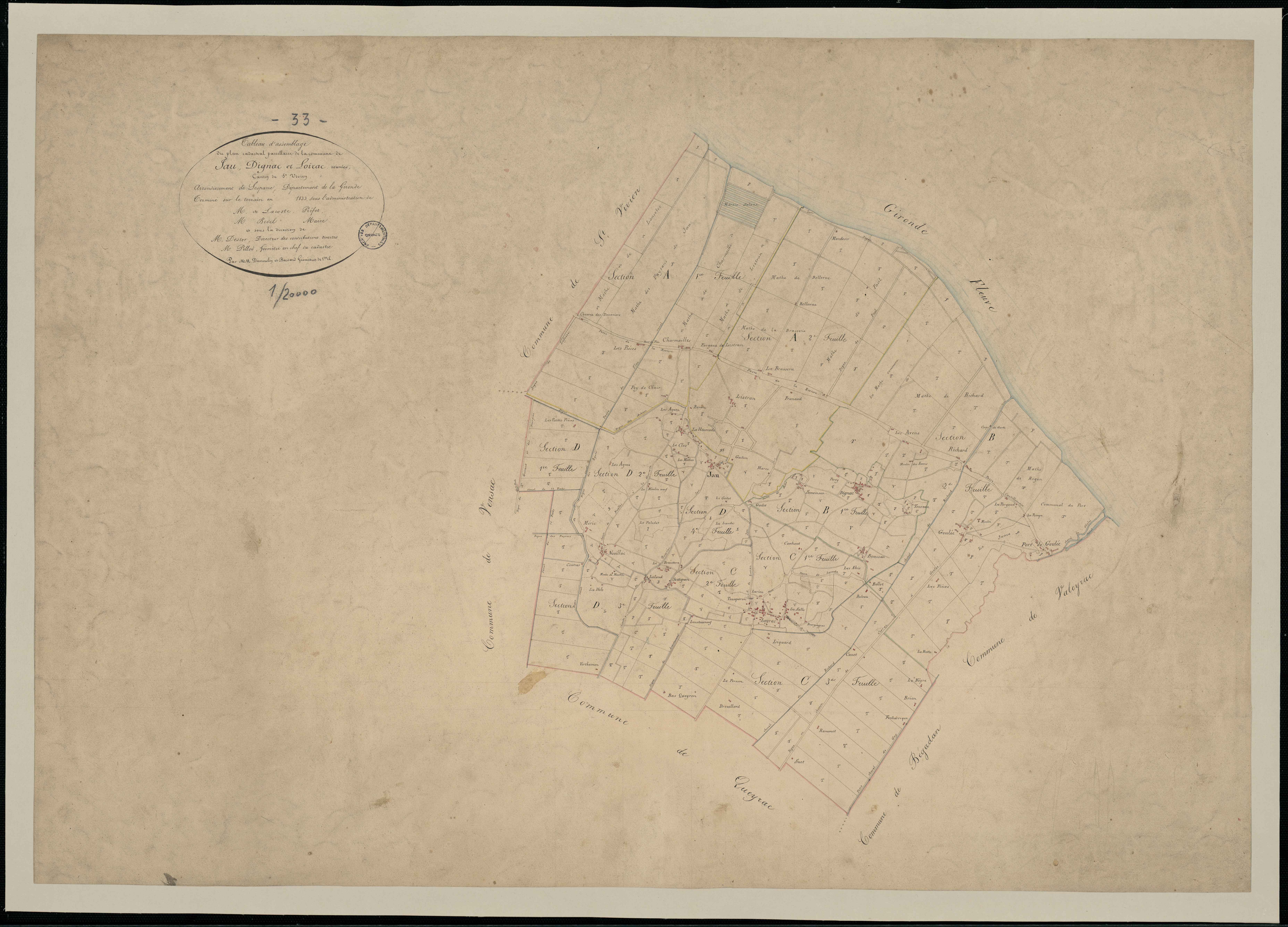 Jau-Dignac-et-Loirac - -Tableau d'assemblage