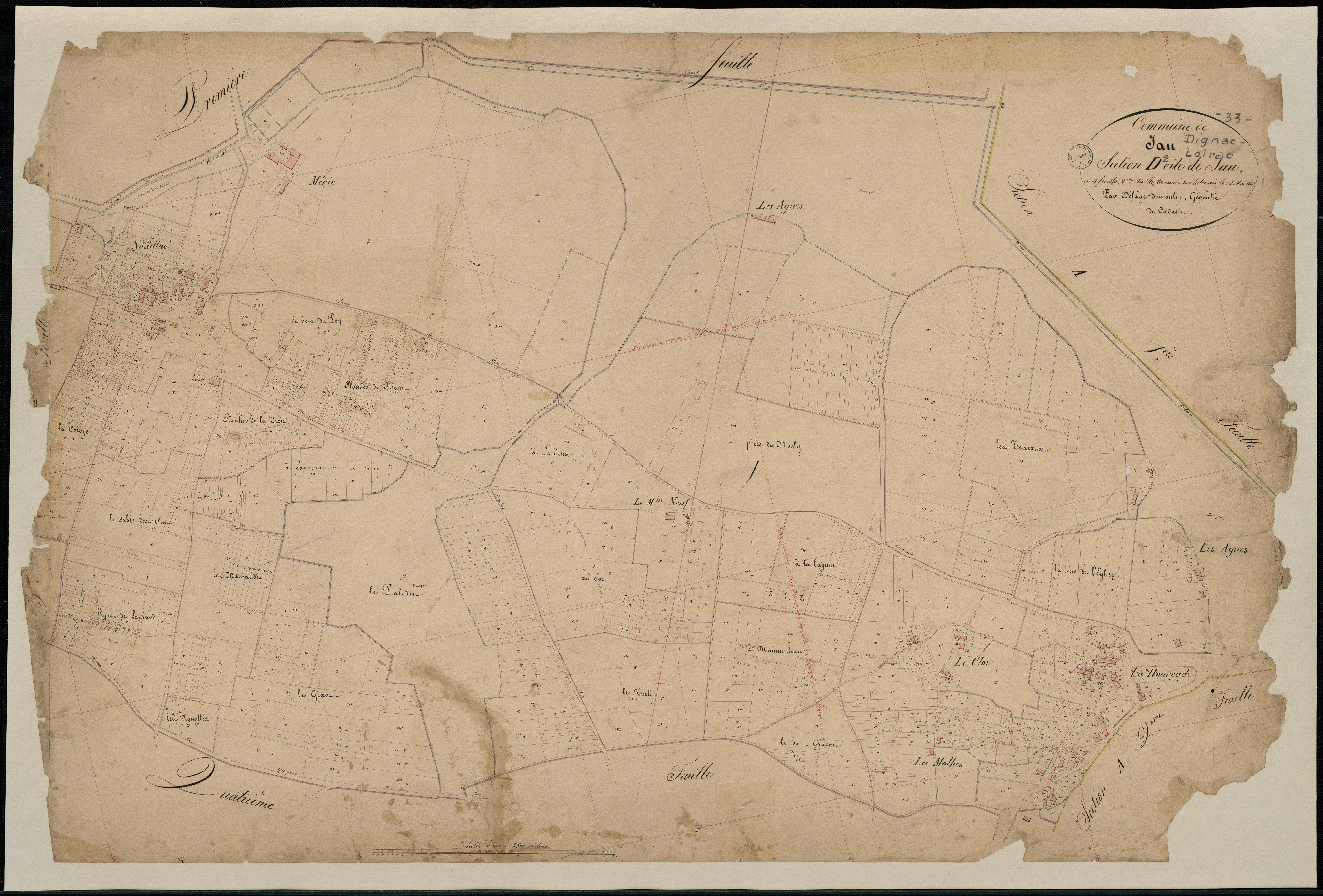 Jau-Dignac-et-Loirac - -Section D feuille 2 : Jau