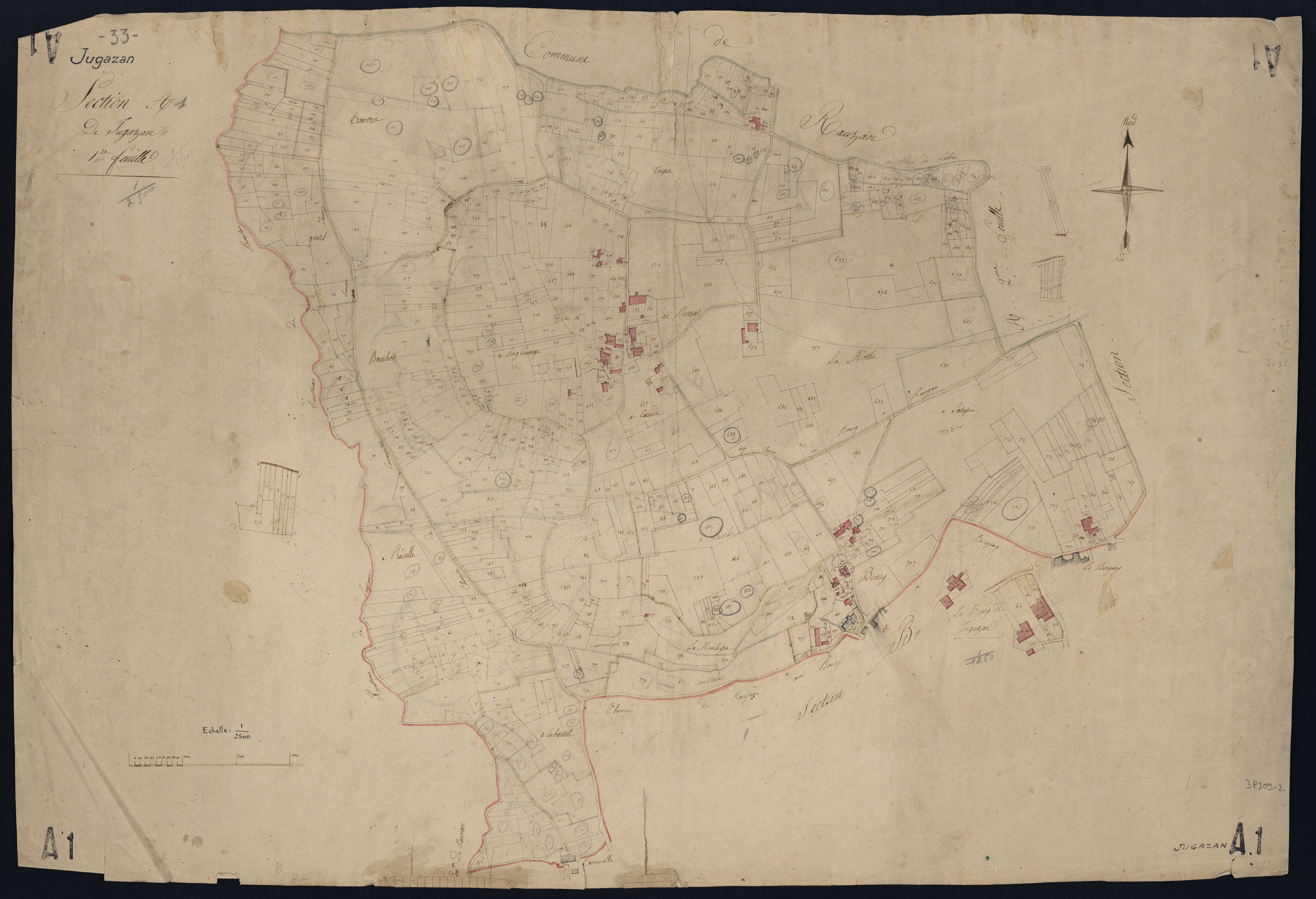 Jugazan - -Section A feuille 1 : non indiqué