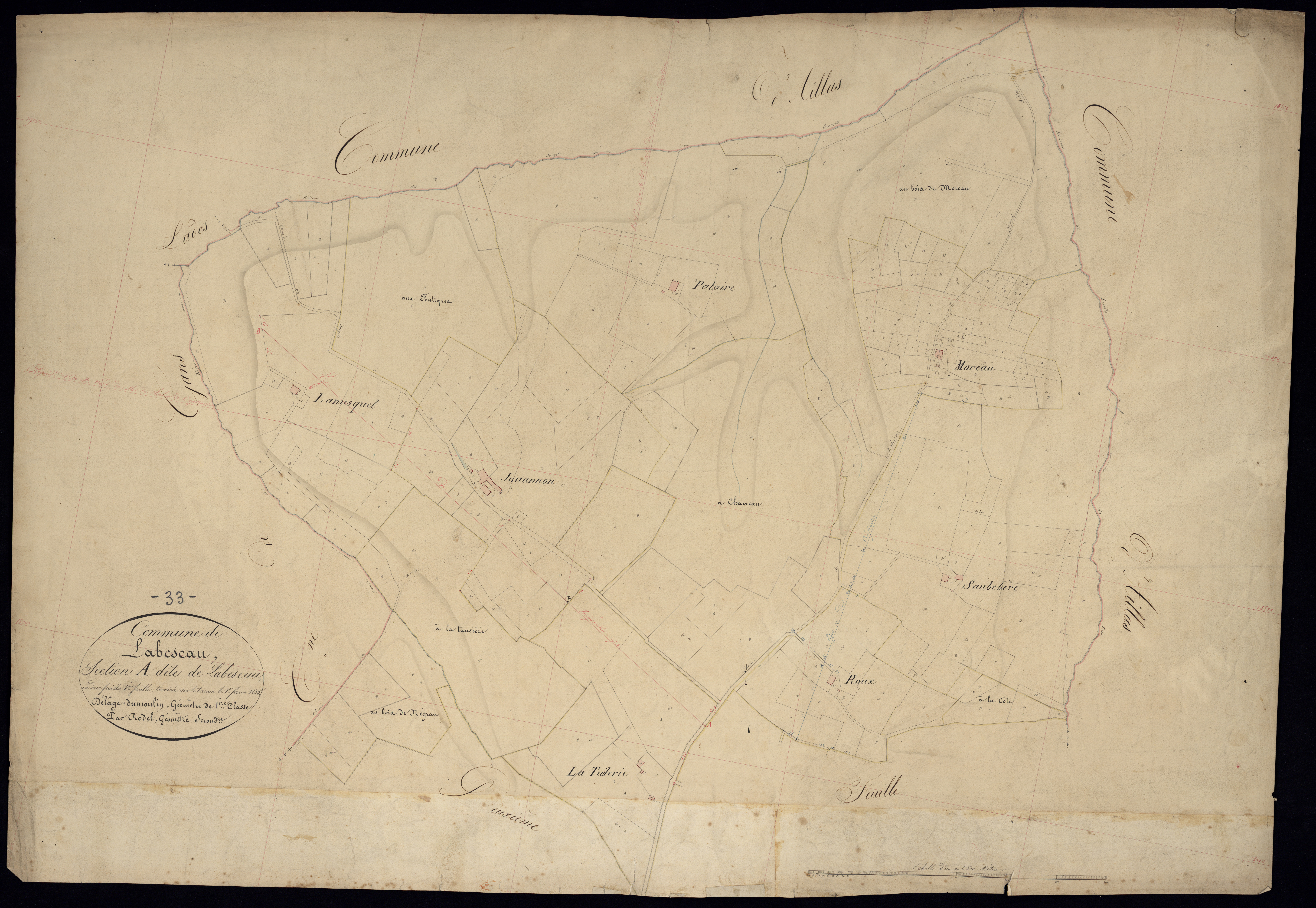 Labescau - -Section A feuille 1 : Labescau