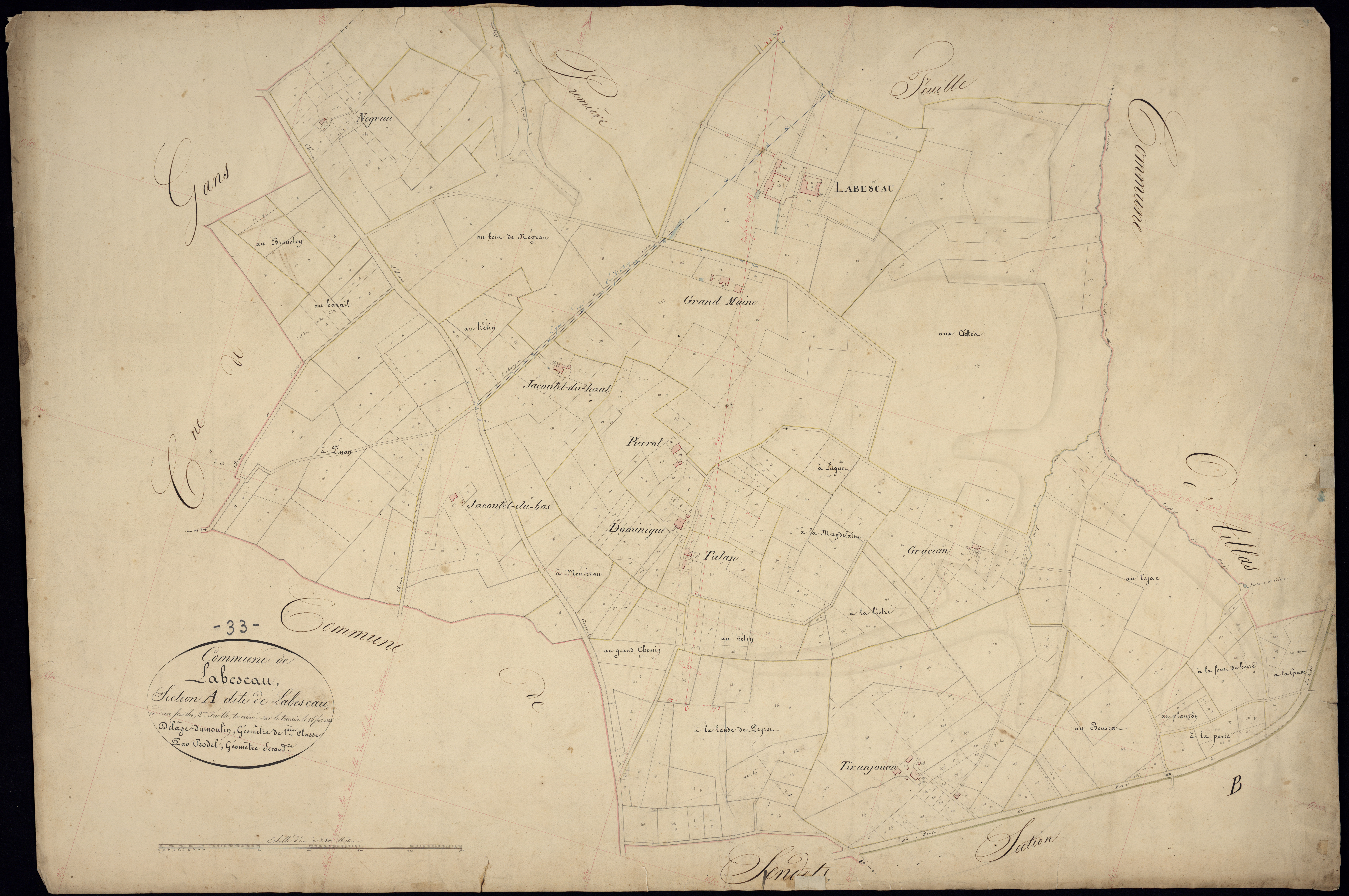Labescau - -Section A feuille 2 : Labescau