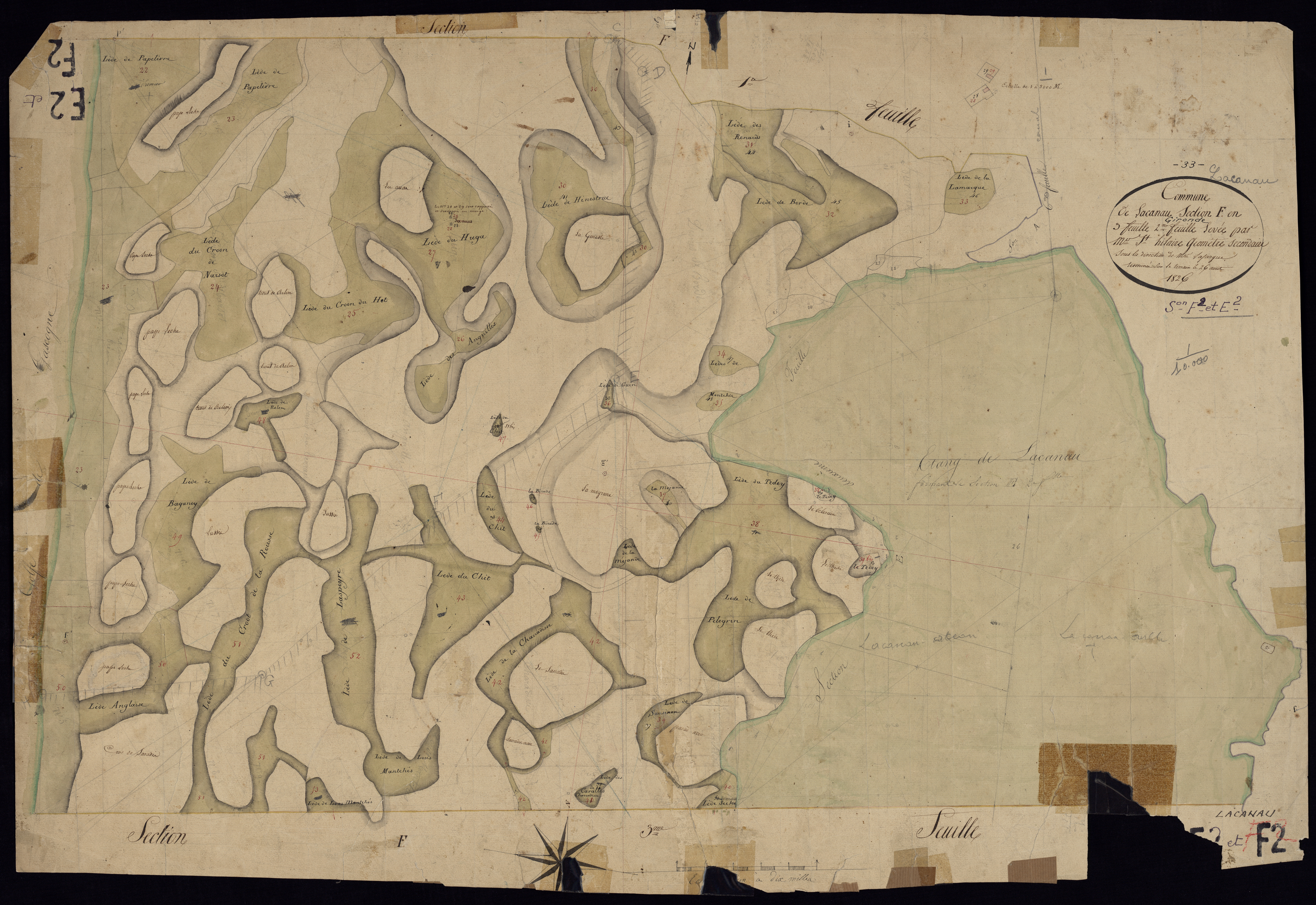 Lacanau - -Section E feuille 2 : Les Dunes
