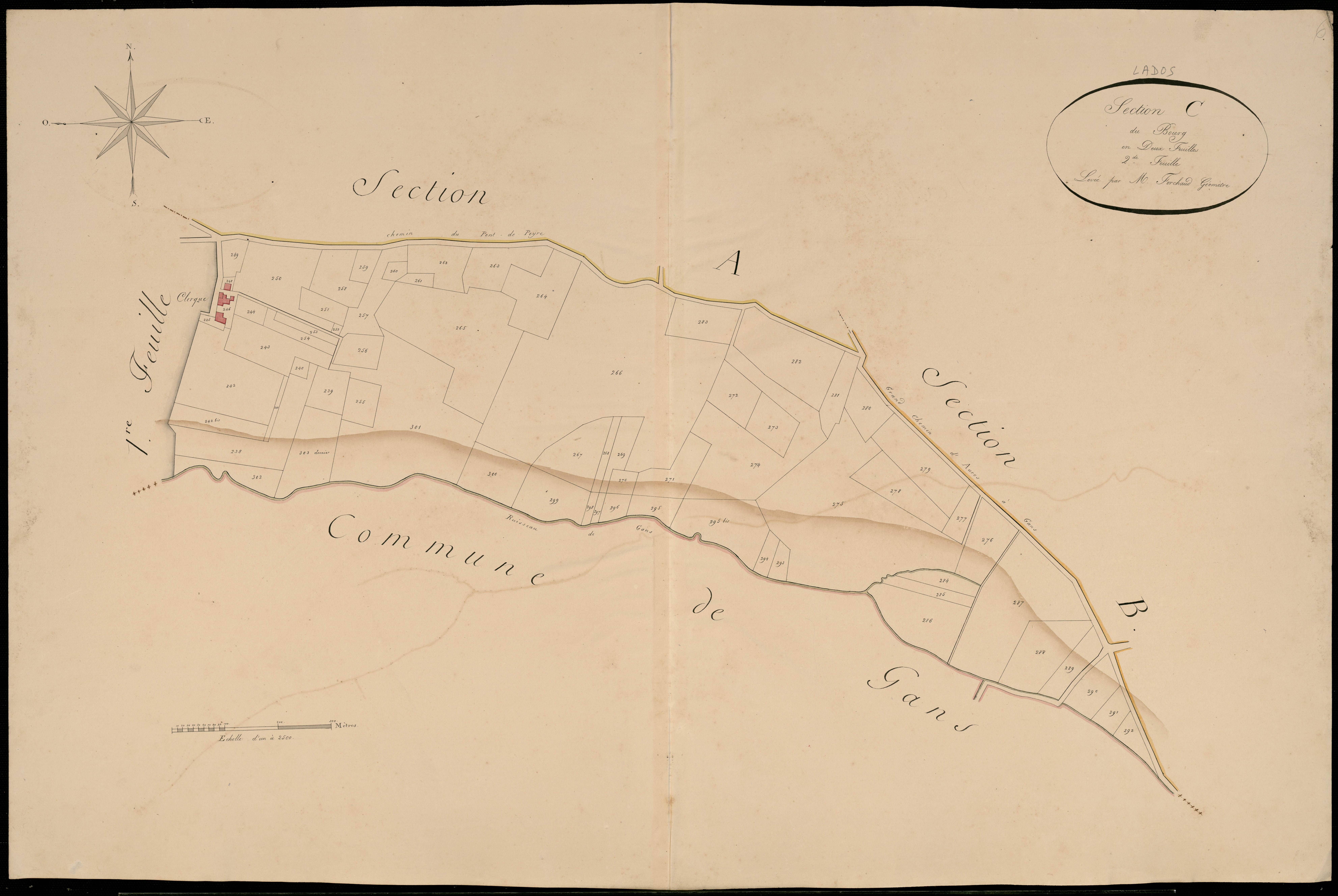 Lados - -Section C feuille 2 : Le Bourg