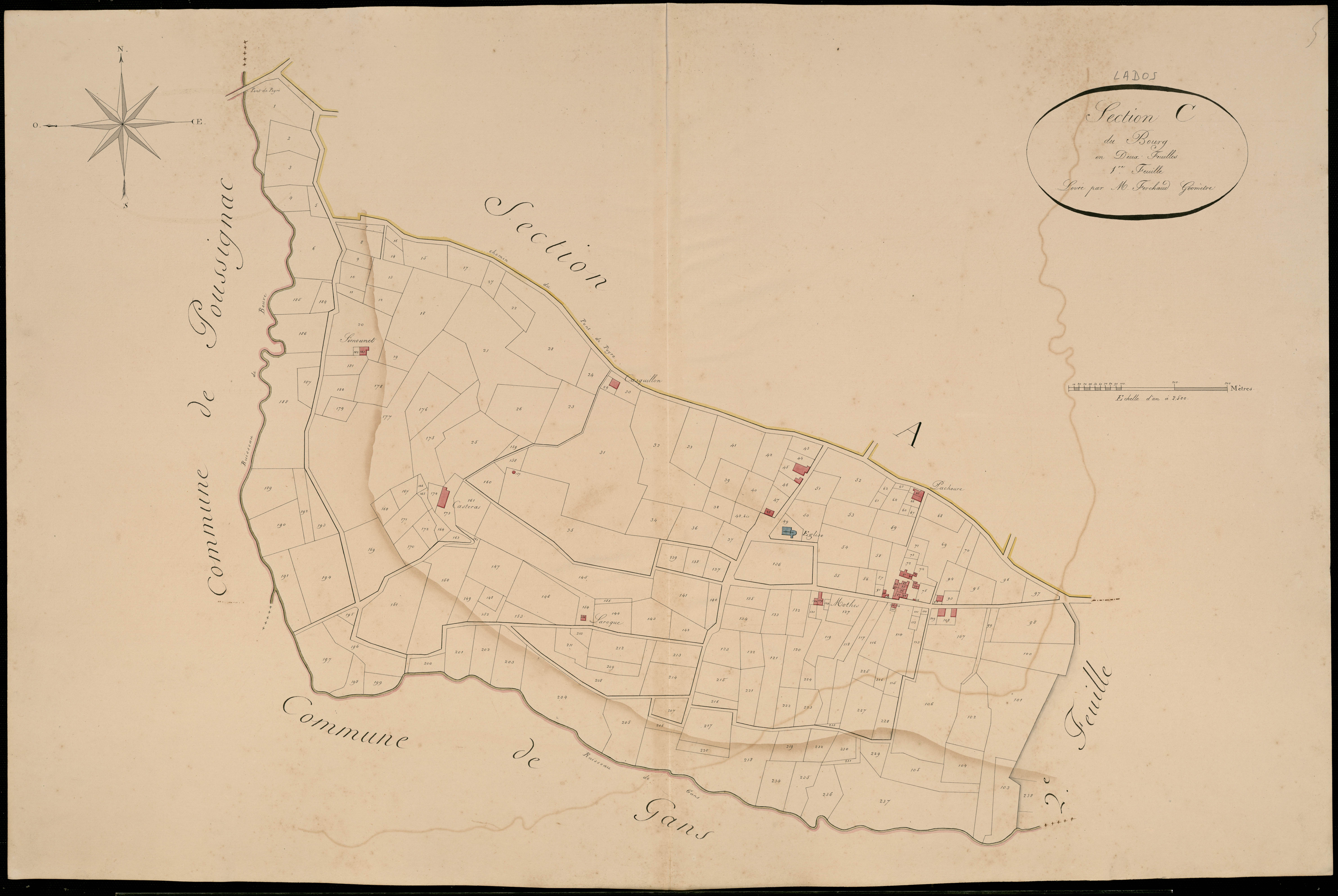 Lados - -Section C feuille 1 : Le Bourg