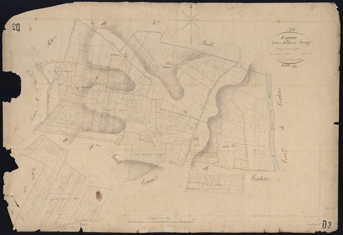 Lagorce - -Section D feuille 3 : Le Bourg