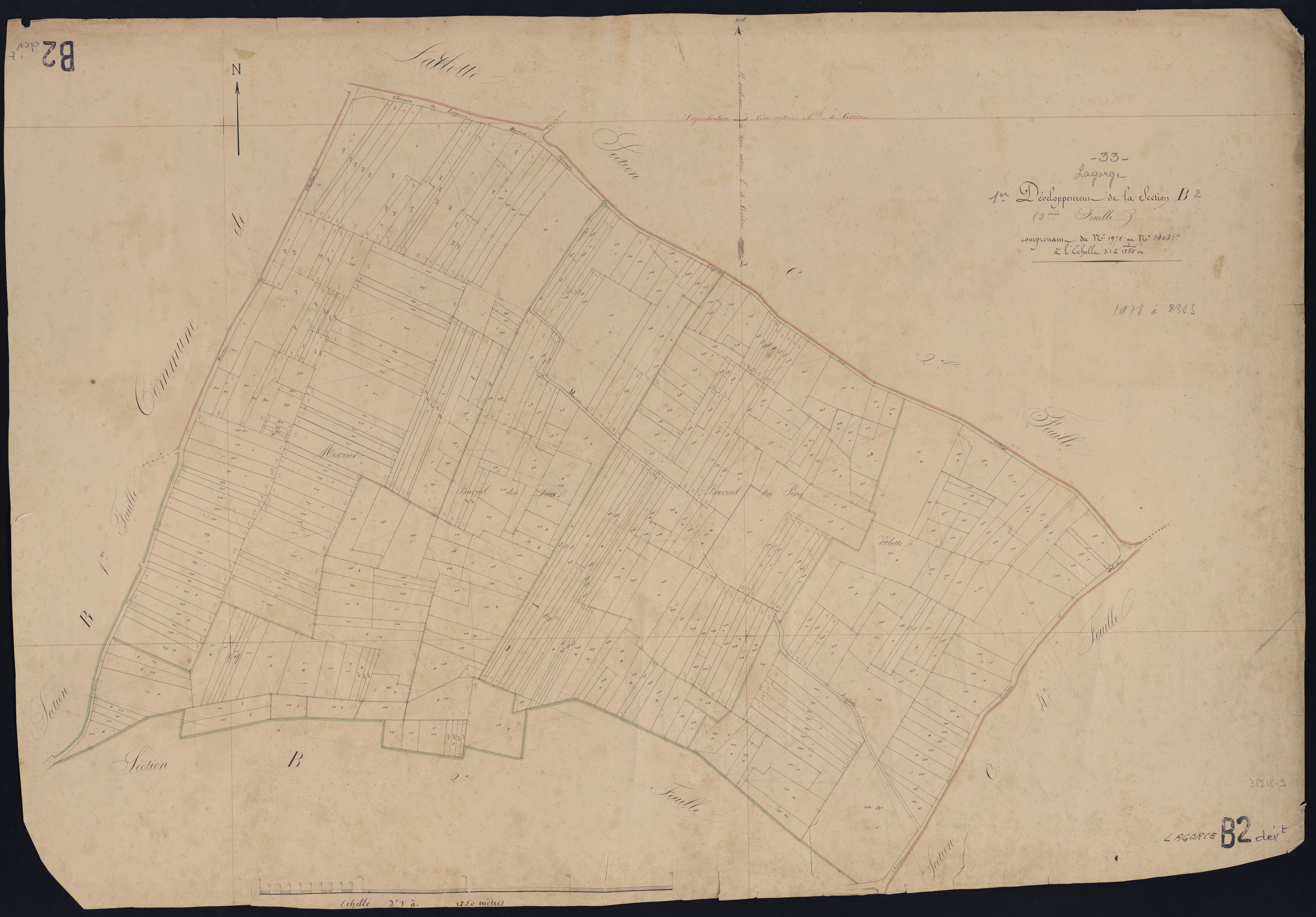 Lagorce - -Section B feuille 2 : La Guirande