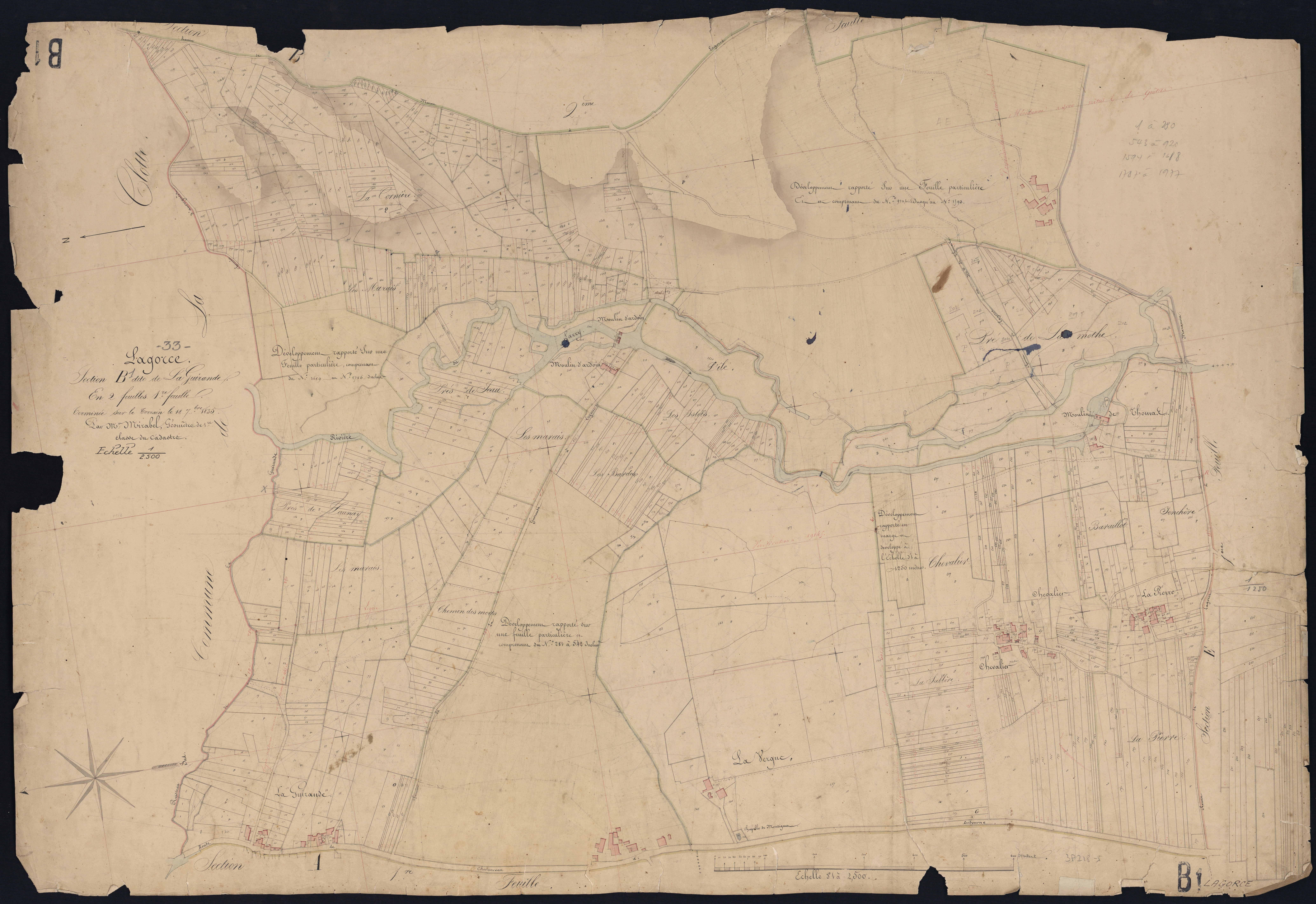 Lagorce - -Section B feuille 1 : La Guirande
