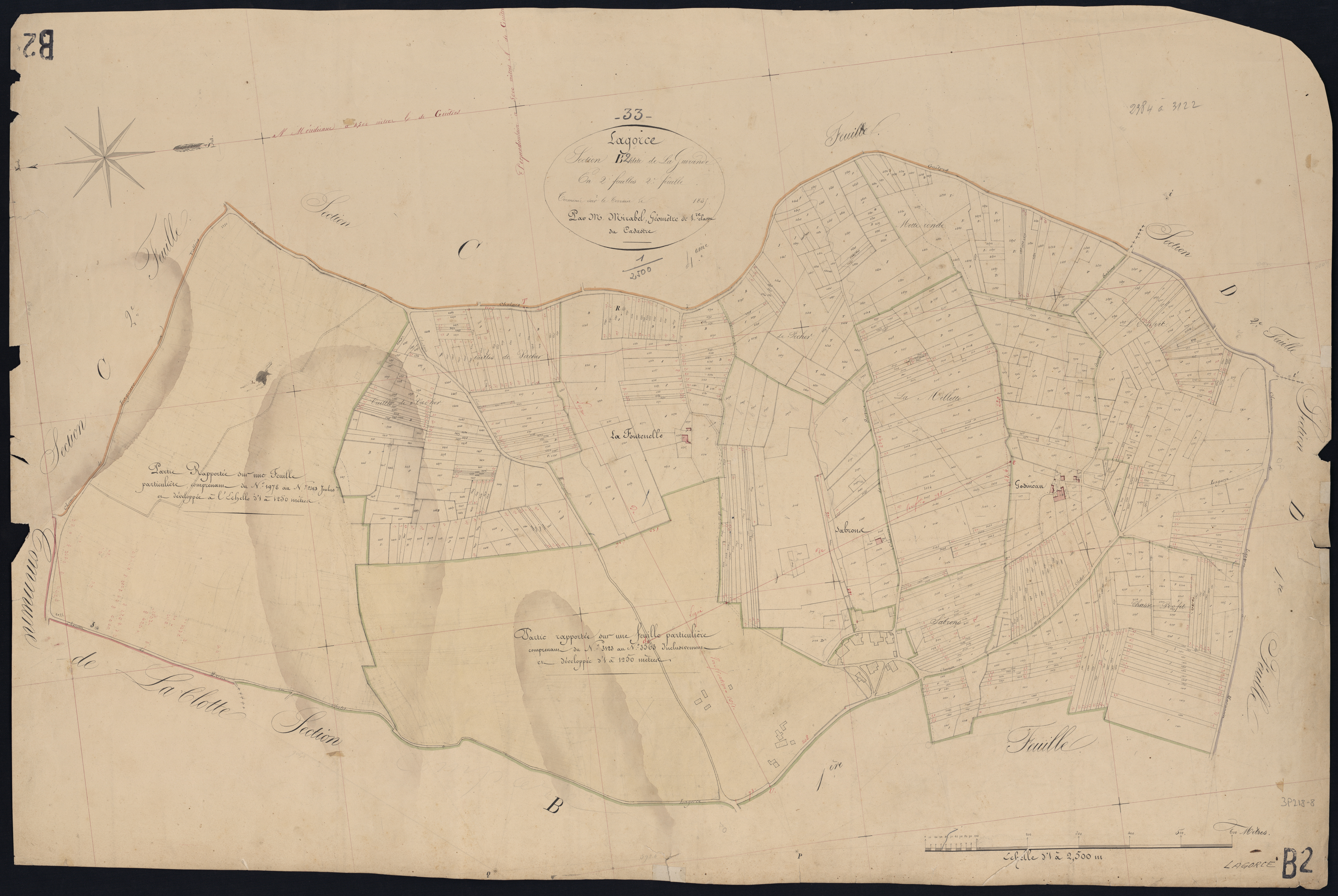 Lagorce - -Section B feuille 2 : La Guirande