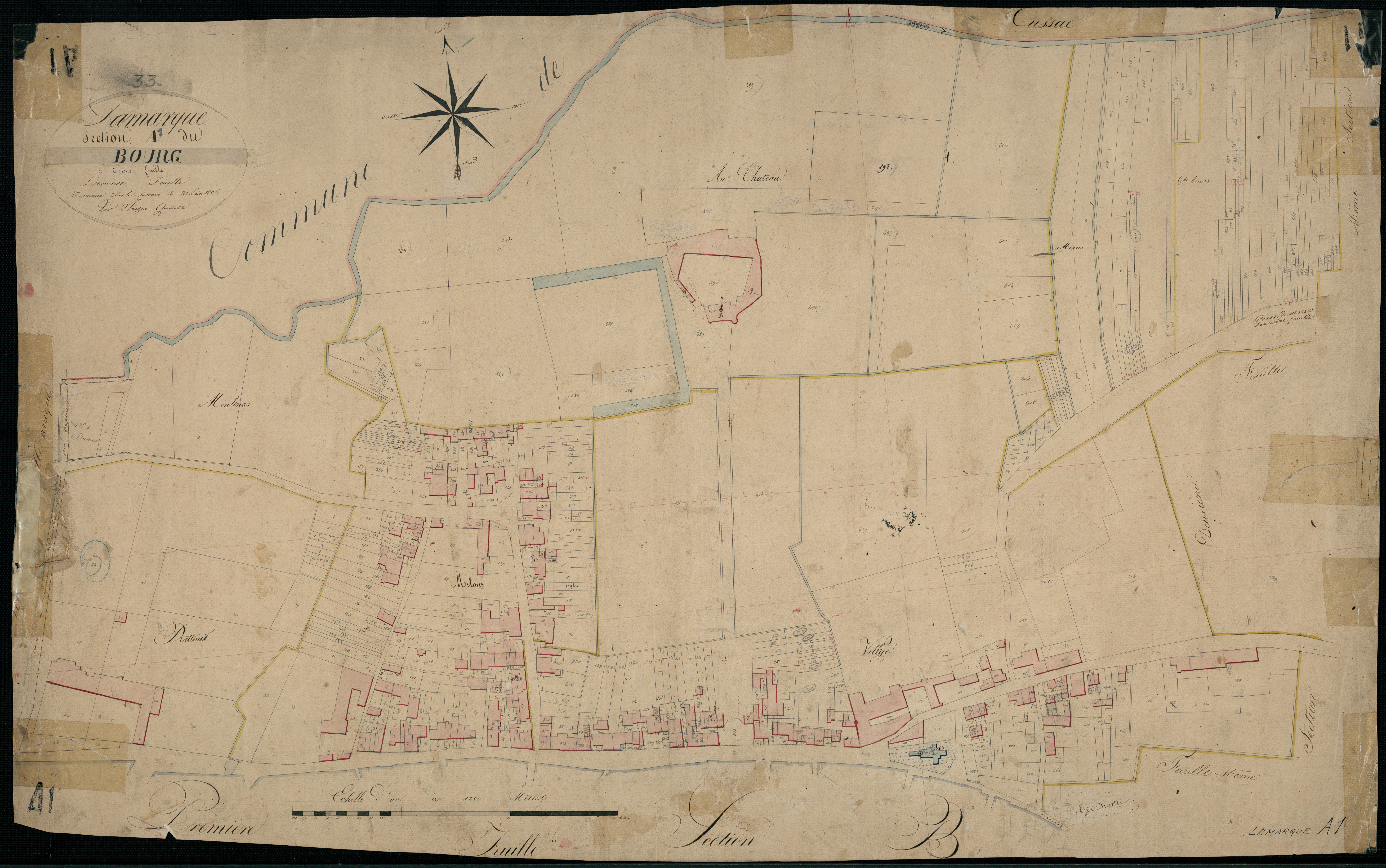 Lamarque - -Section A feuille 1 : Le Bourg