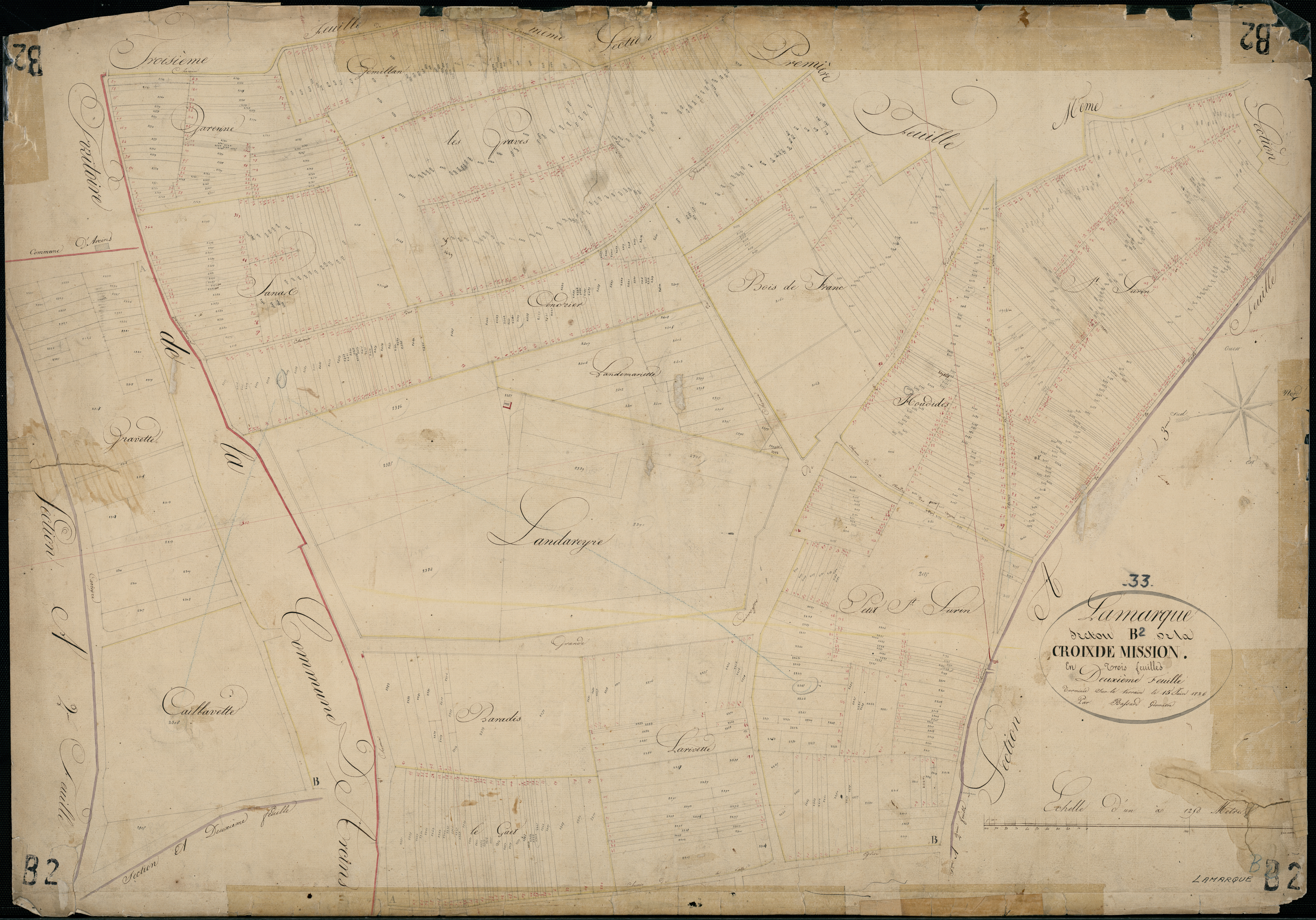 Lamarque - -Section B feuille 2 : La Croix-de-la-Mission