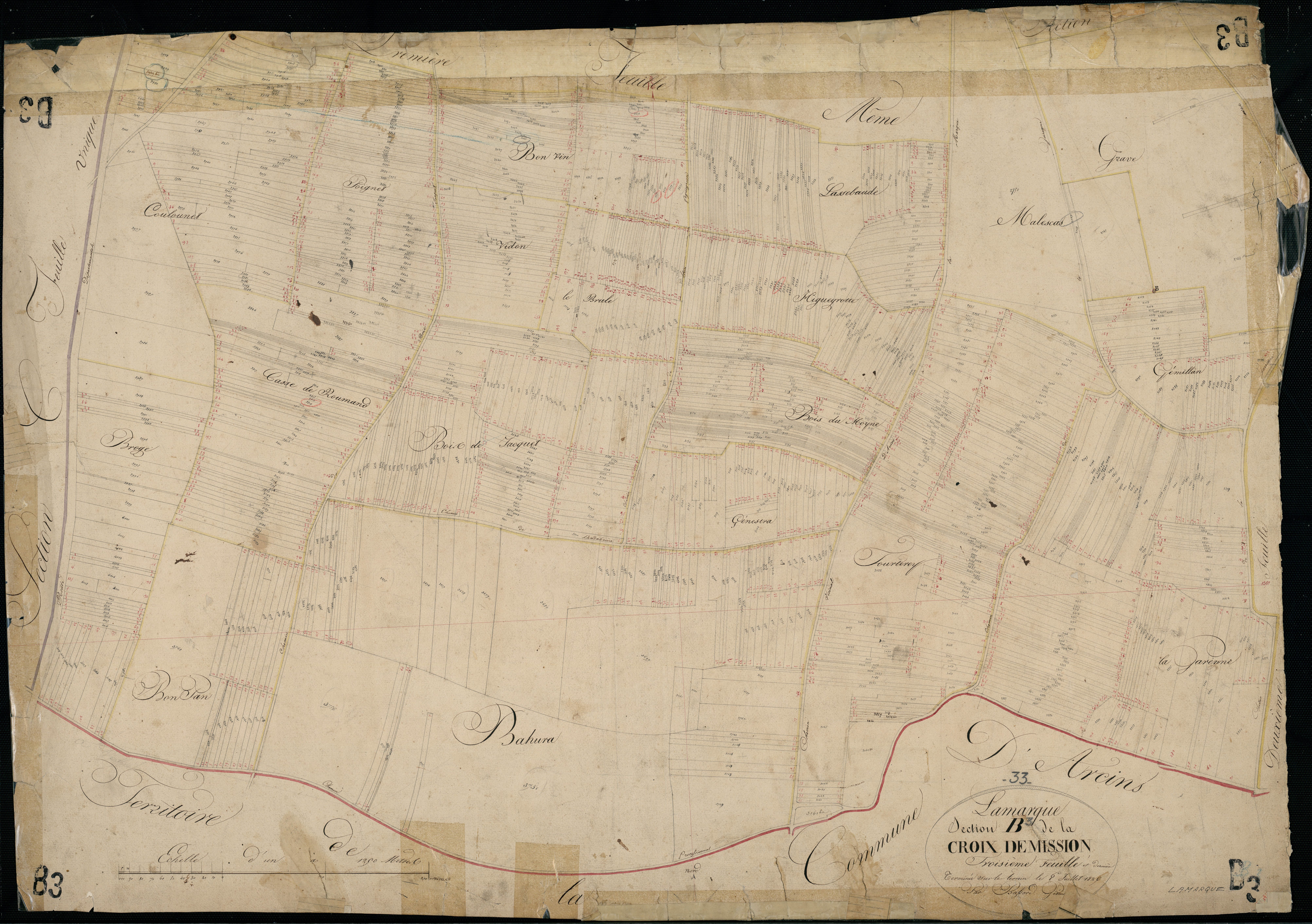 Lamarque - -Section B feuille 3 : La Croix-de-la-Mission