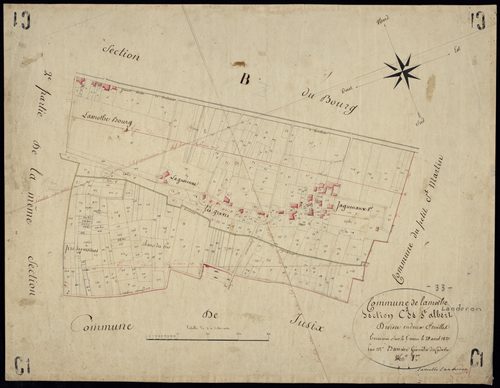 Lamothe-Landerron - -Section C feuille 1 : Saint-Albert
