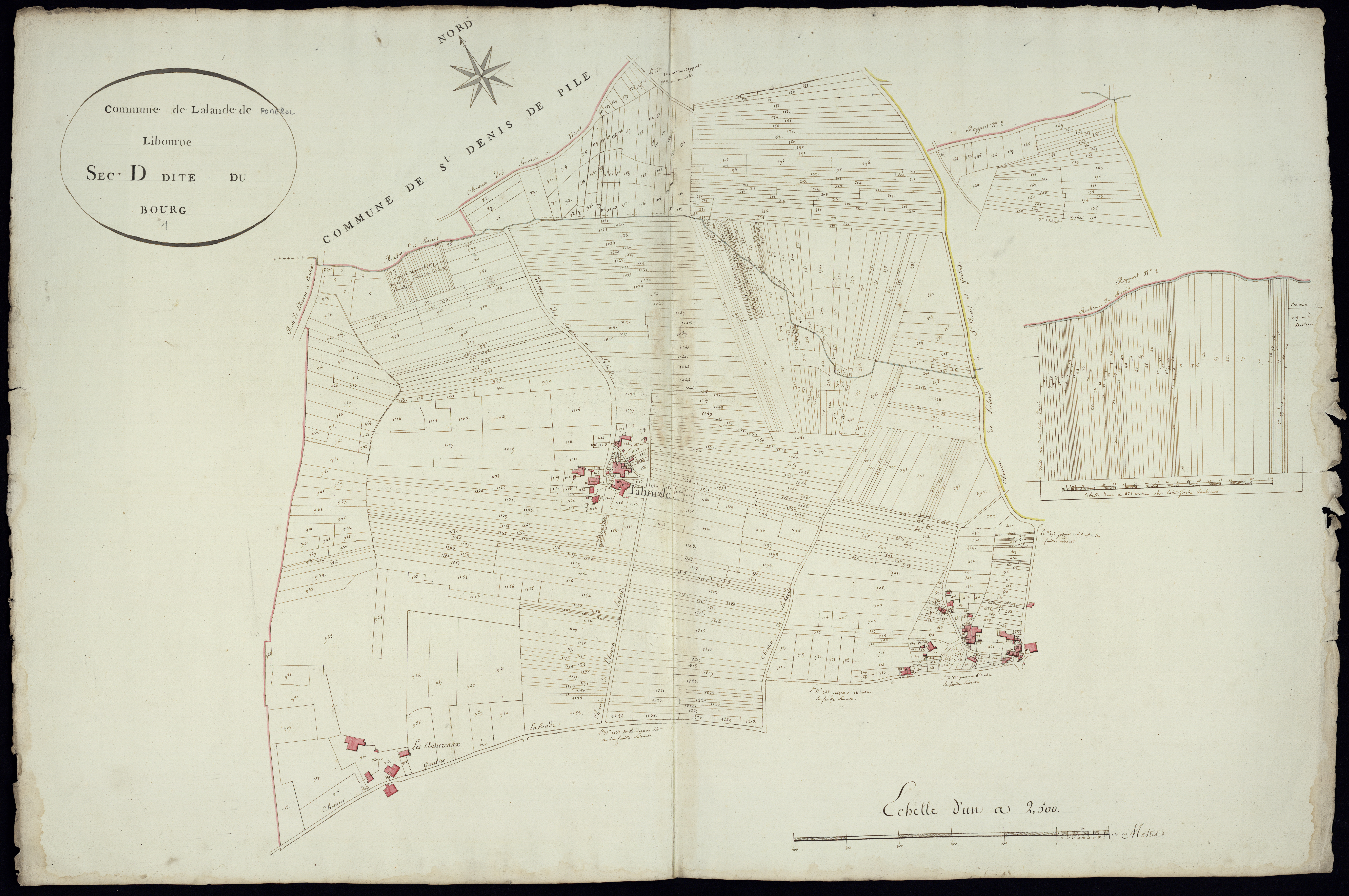Lalande-de-Pomerol - -Section D feuille 1 : Le Bourg