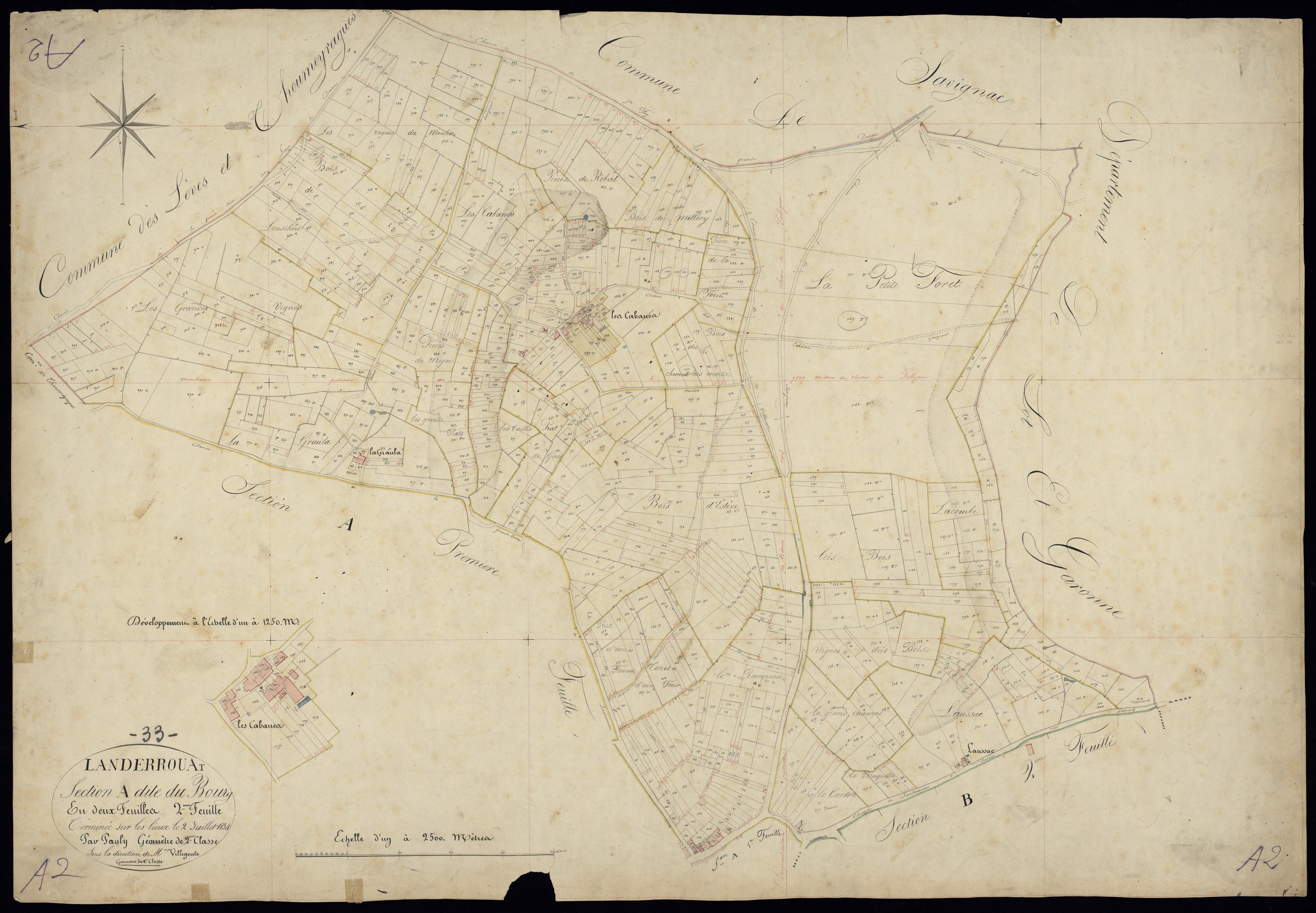 Landerrouat - -Section A feuille 2 : Le Bourg