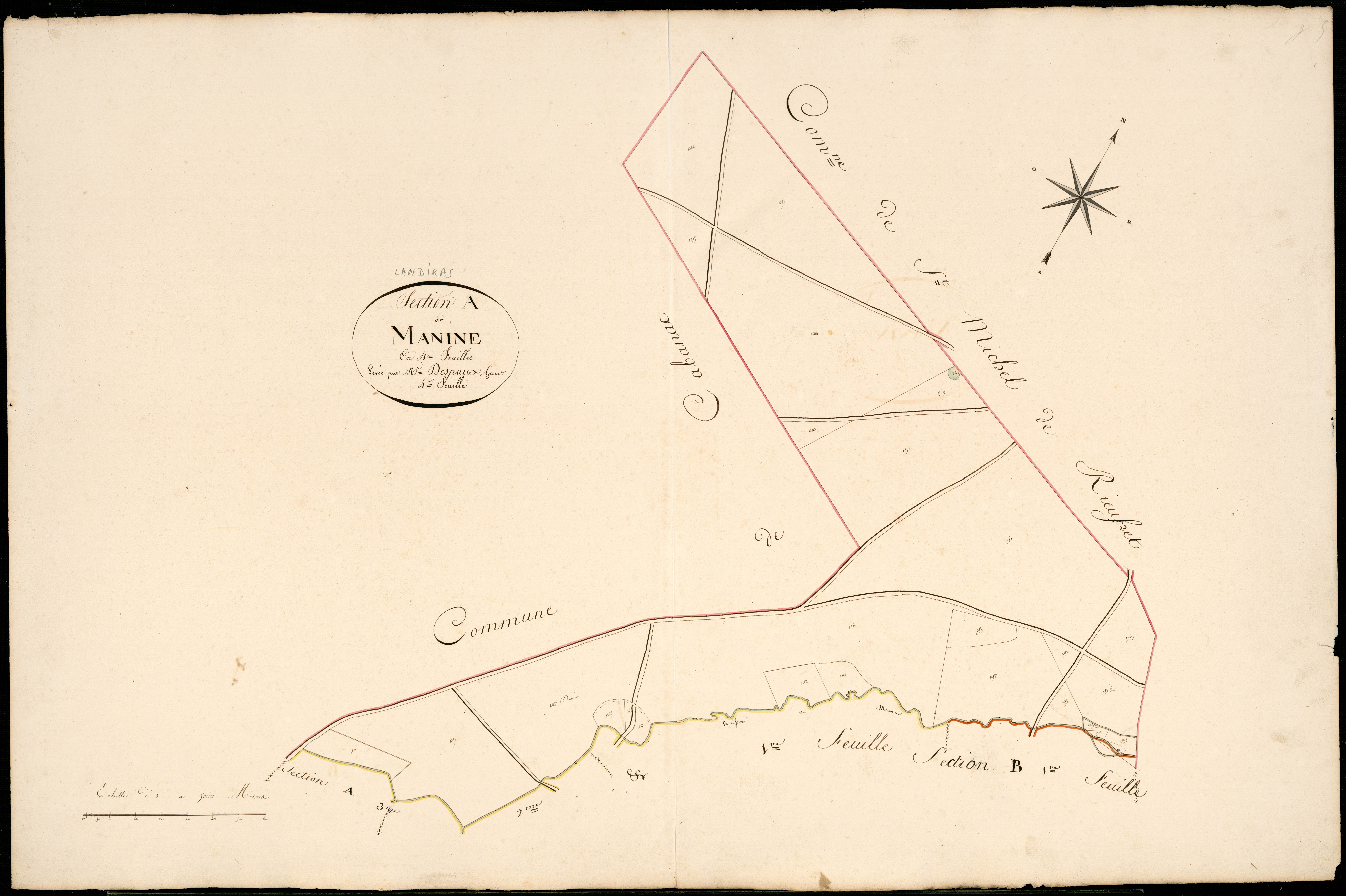 Landiras - -Section A feuille 4 : Manine