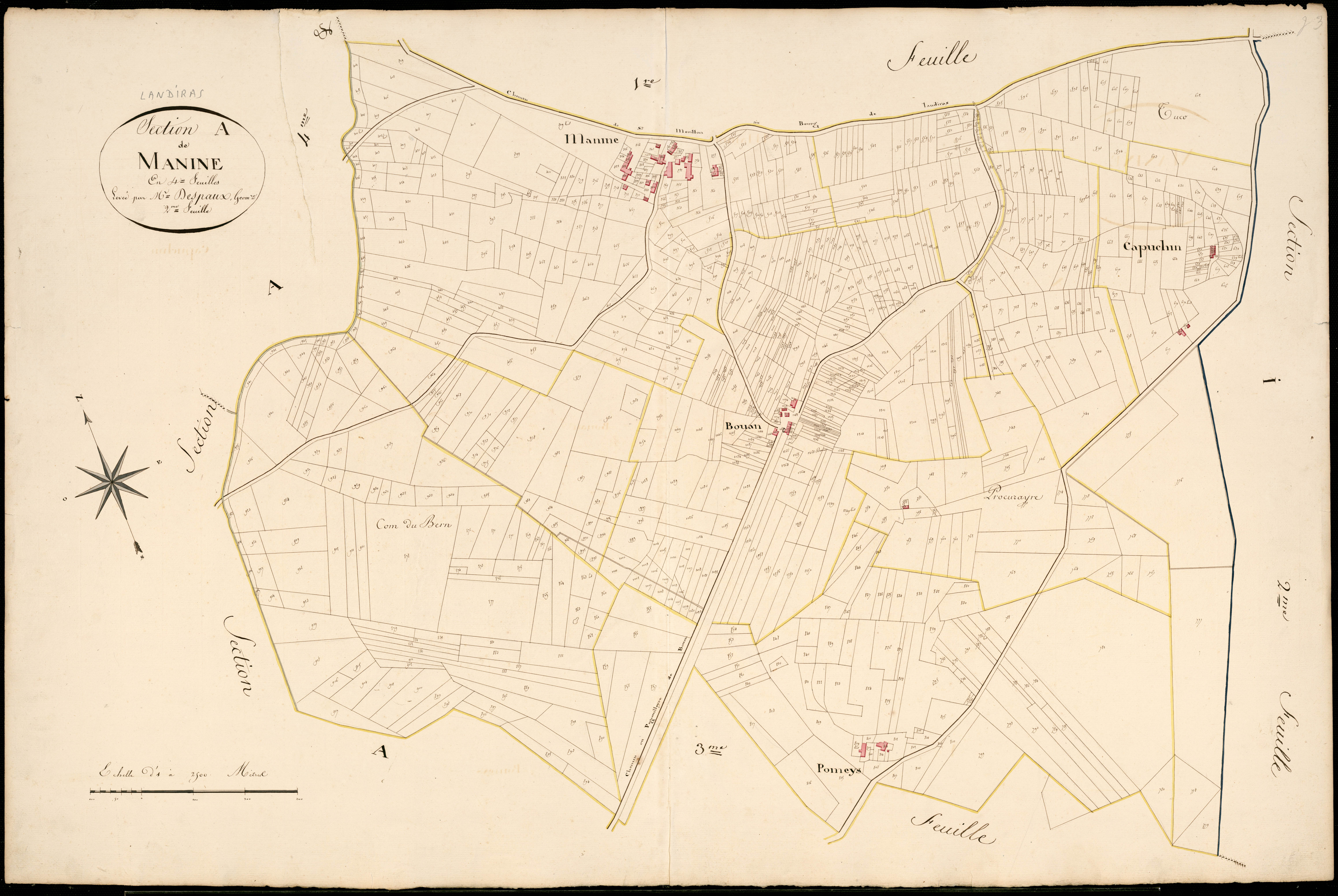 Landiras - -Section A feuille 2 : Manine