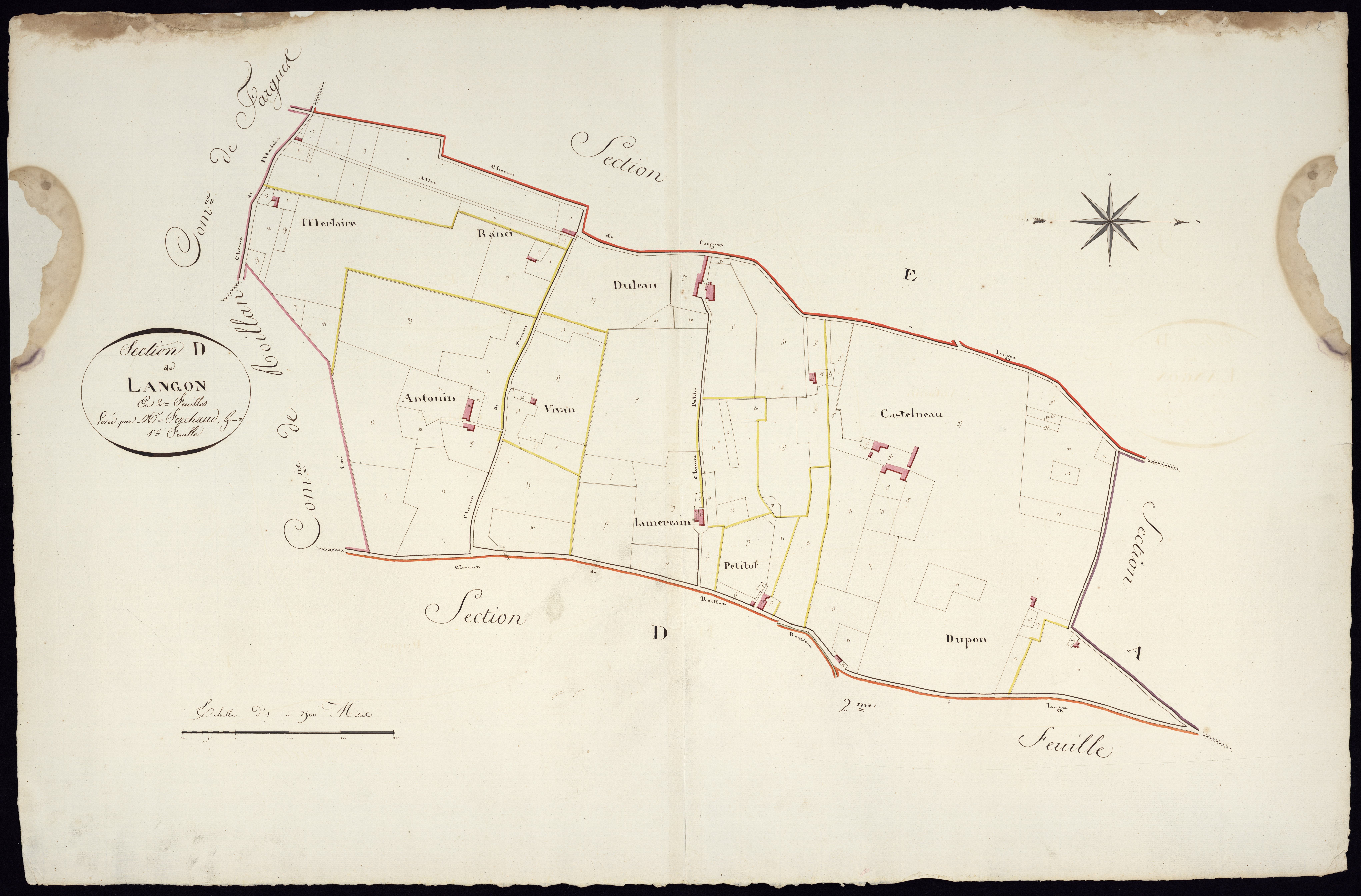 Langon - -Section D feuille 1 : non indiqué