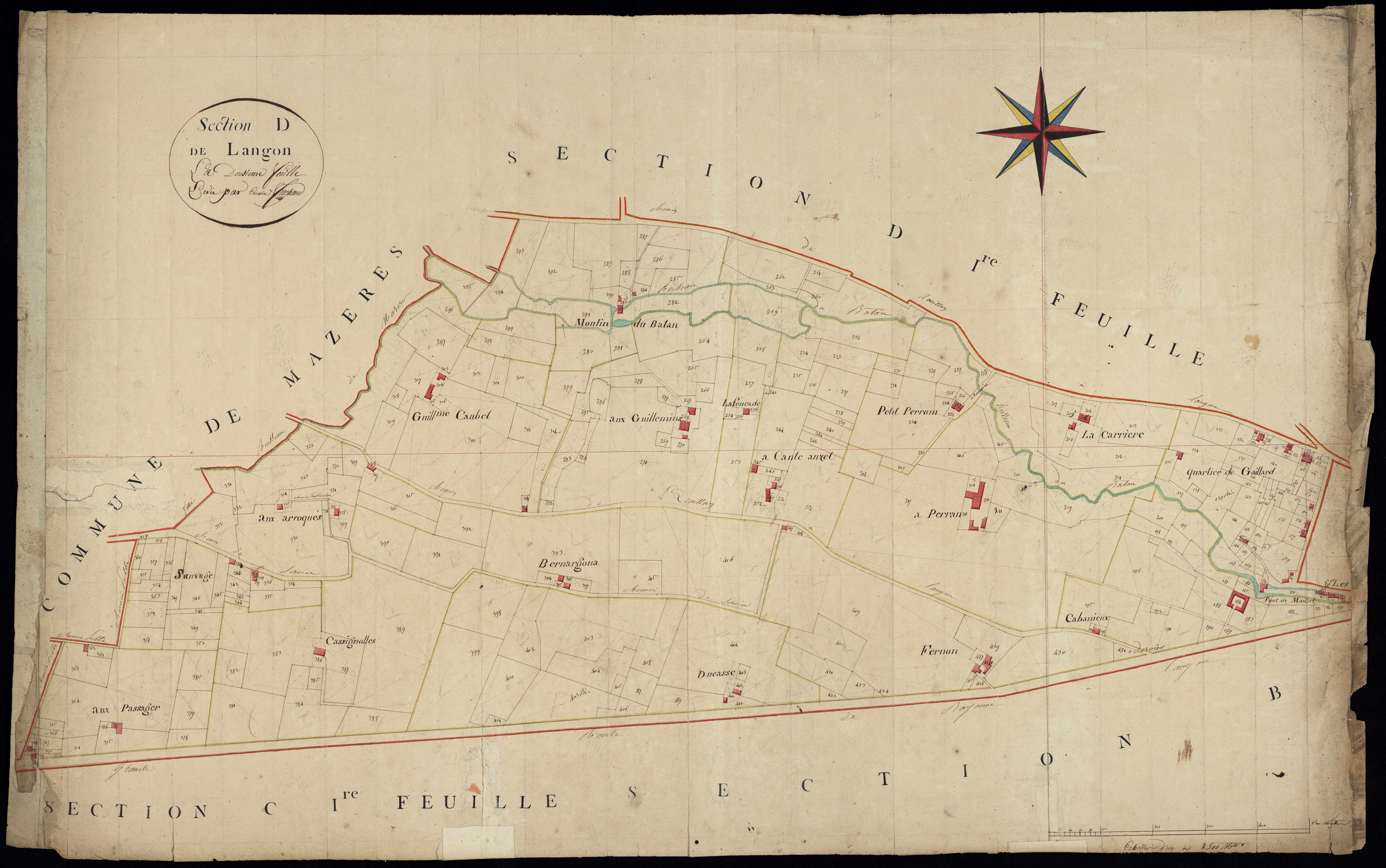 Langon - -Section D feuille 2 : non indiqué